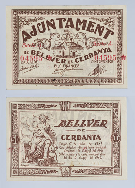 image for: Ajuntament de Bellver de Cerdanya - 50 cèntims - 17.07.1937
