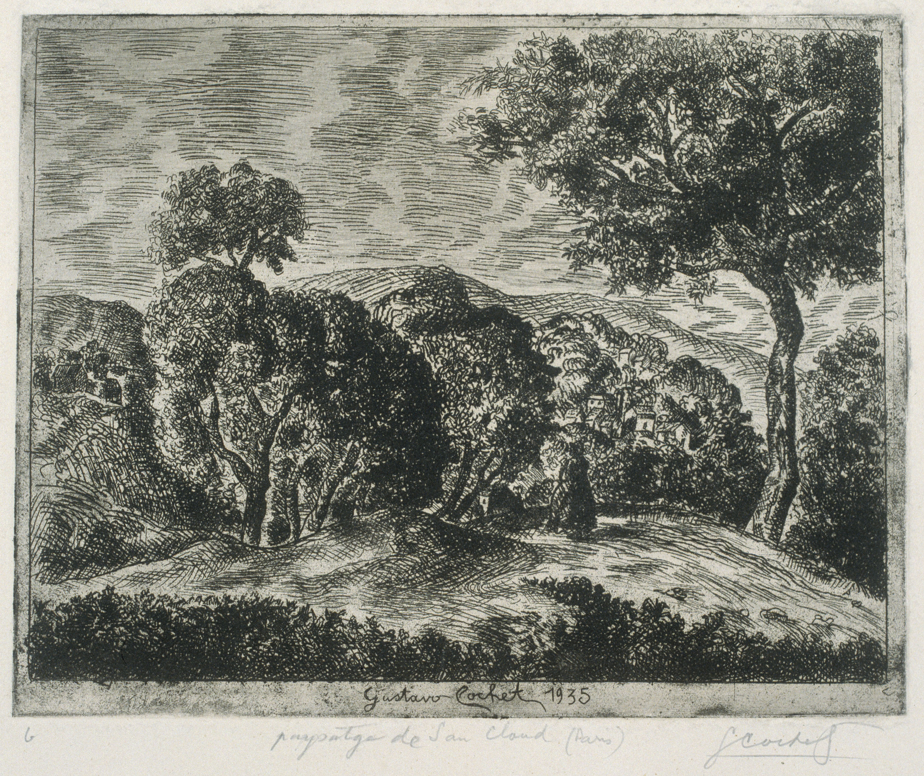 image for: Gustavo Cochet - Paysage de Saint Cloud (París) - 1935