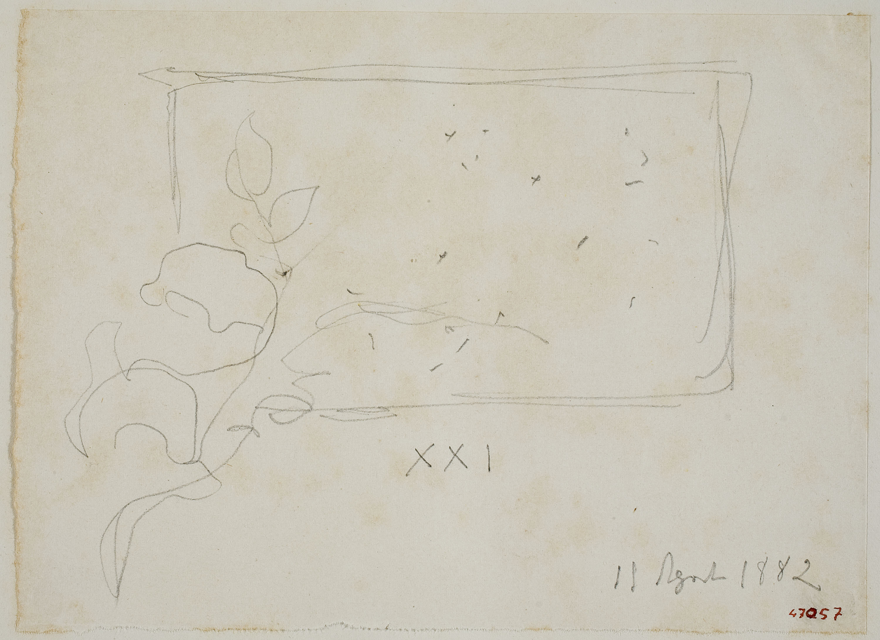 image for: Apel·les Mestres - Croquis inconcret - 11 d&#039;agost de 1882