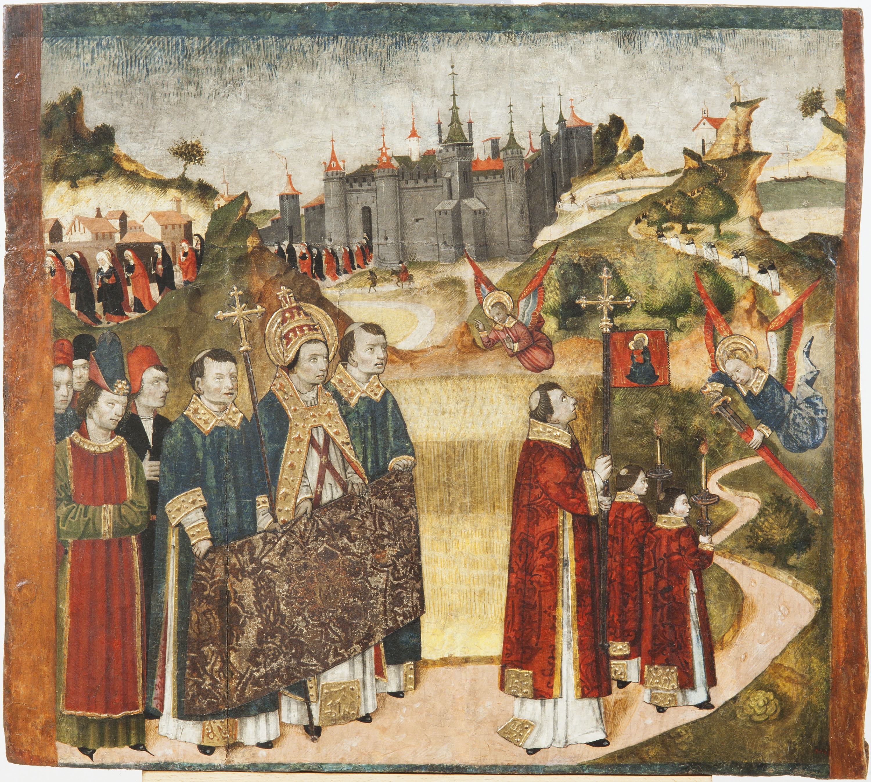 image for: Martín de Soria - Aparició de sant Miquel al castell de Sant&#039;Angelo - Cap a 1470-1485