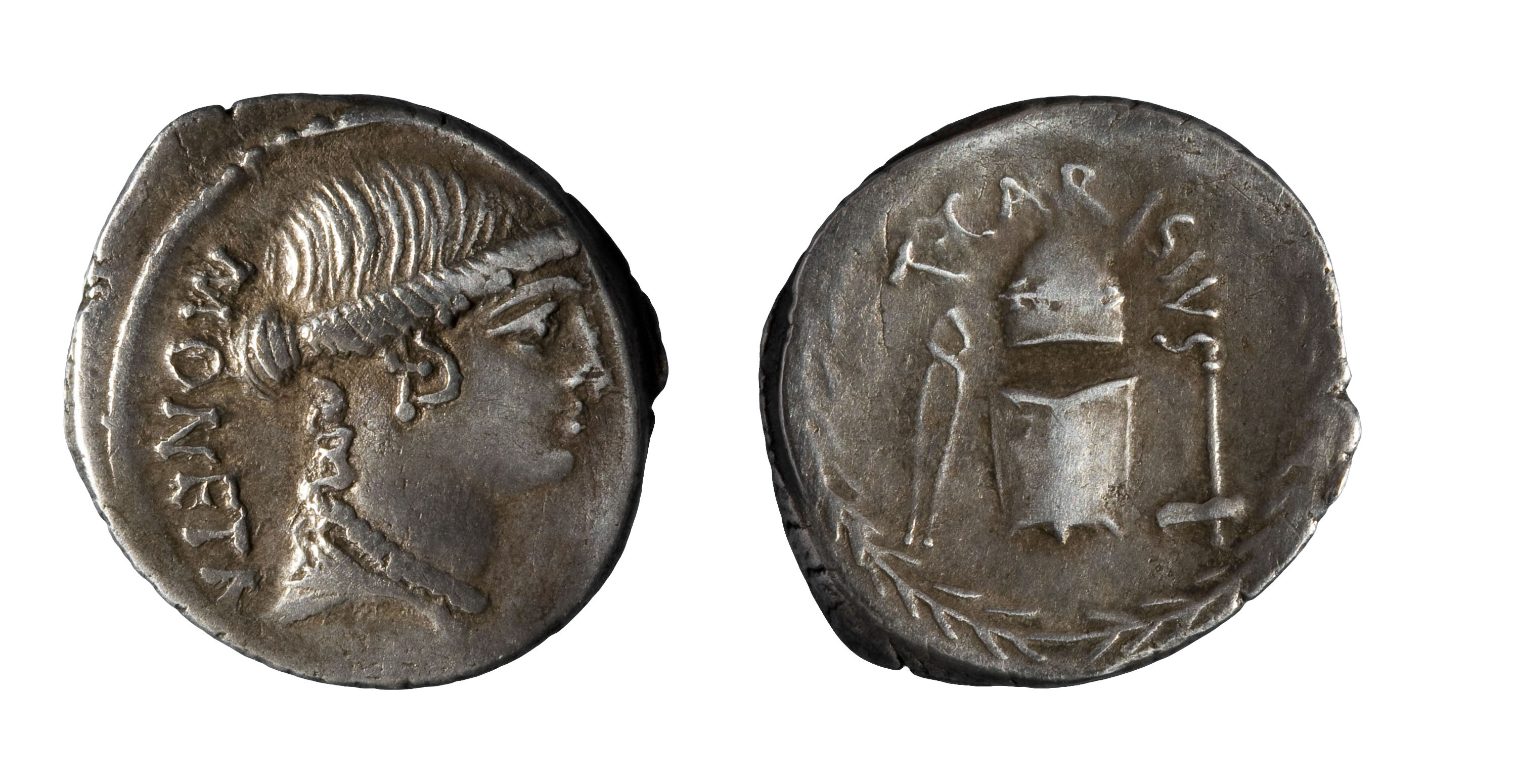 image for: República romana - Denari de la República romana - 46 aC