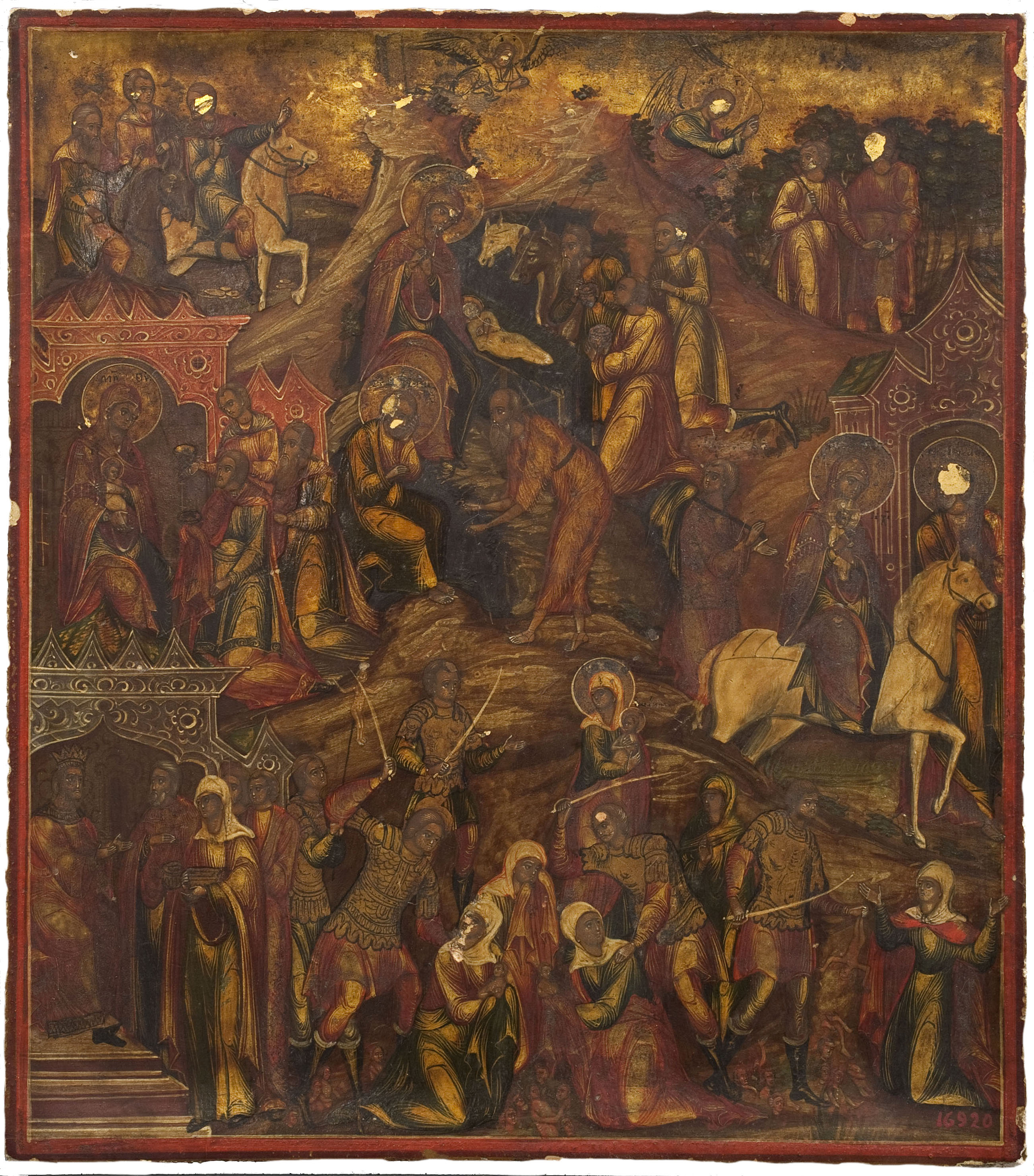 image for: Anònim - Taula amb escenes evangèliques - Segles XVII-XVIII