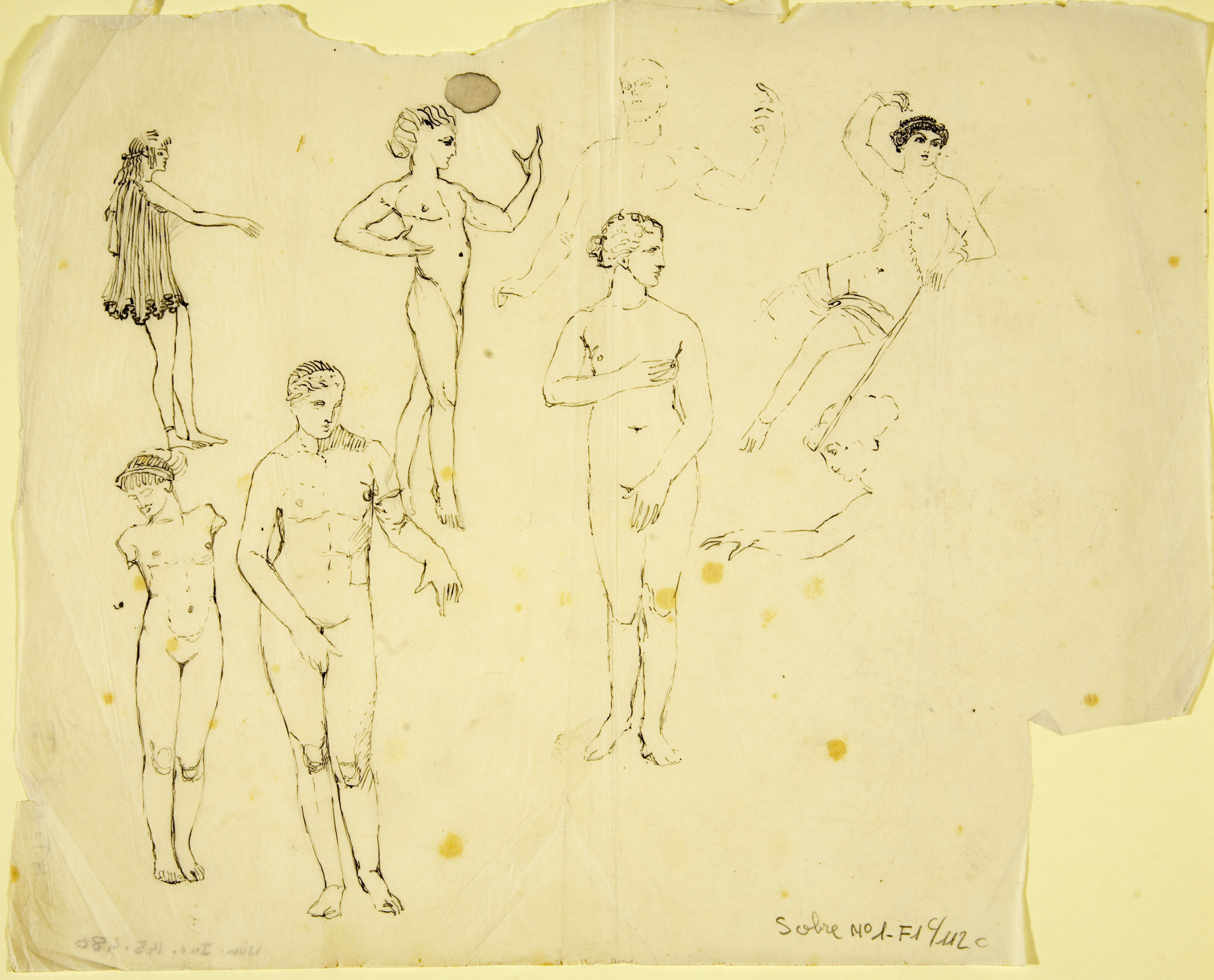 image for: Ismael Smith - Apunts d'estàtues clàssiques - Cap a 1905-1915