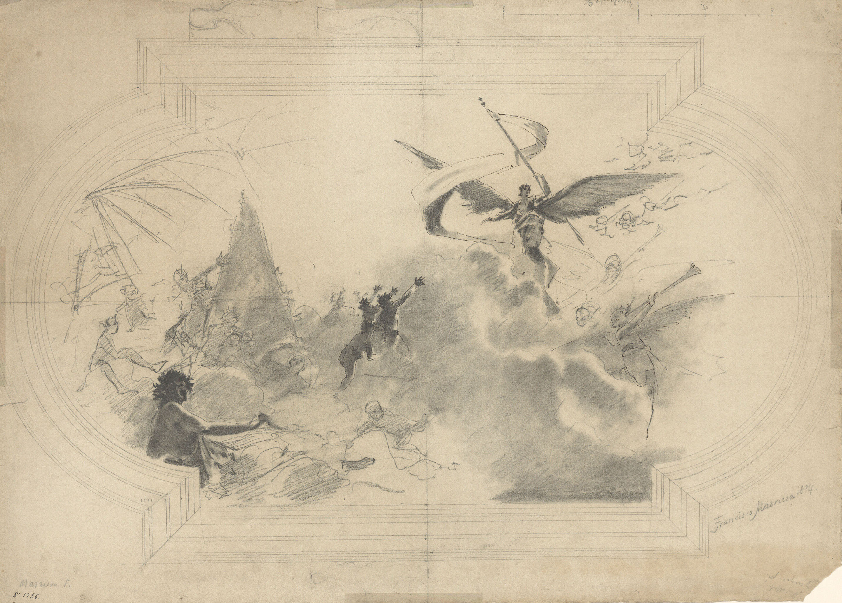image for: Francesc Masriera - Composició al·legòrica per a un sostre - 1894