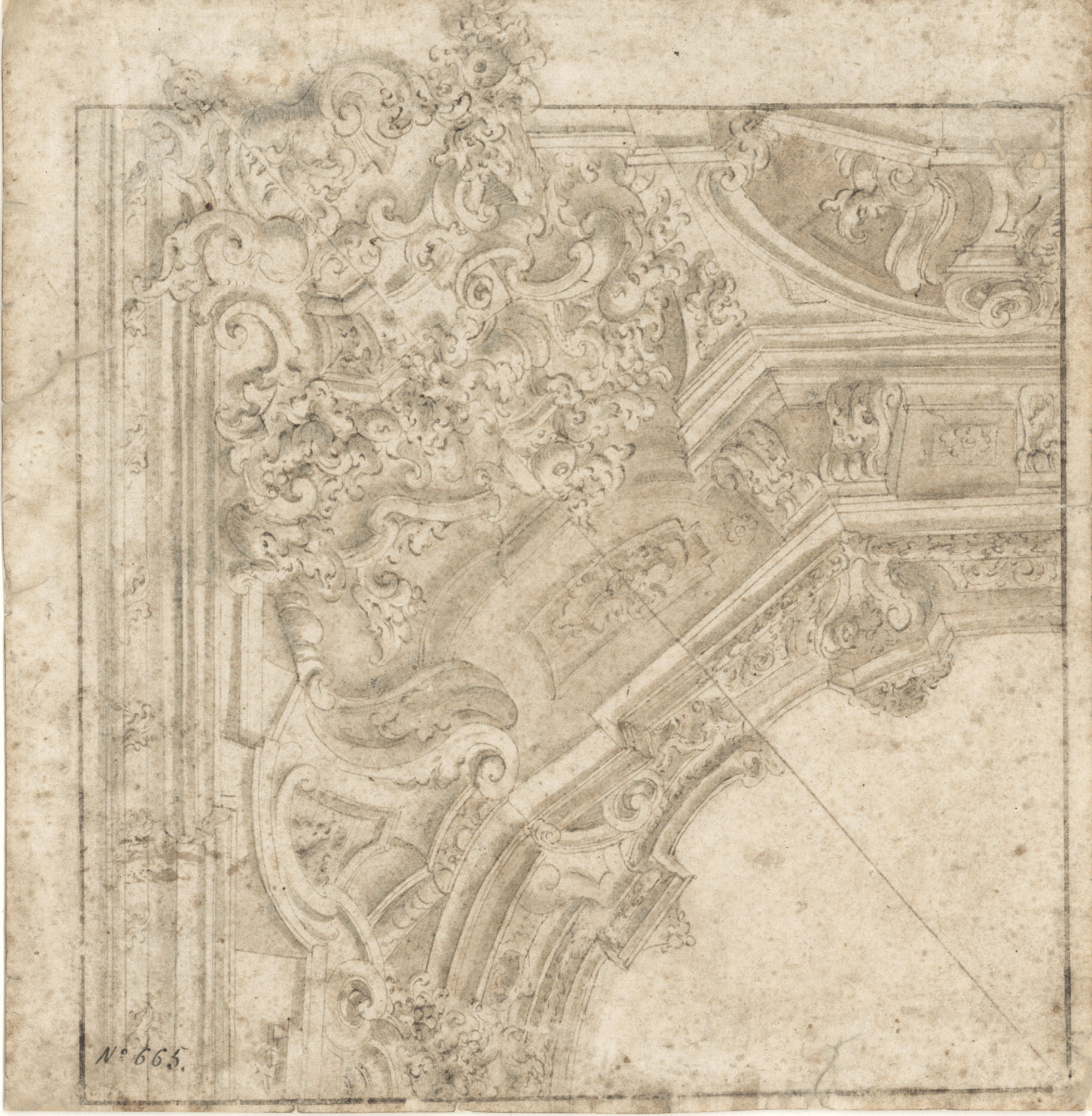 image for: Anònim - Projecte de decoració de sostre - Cap a 1720 -1730