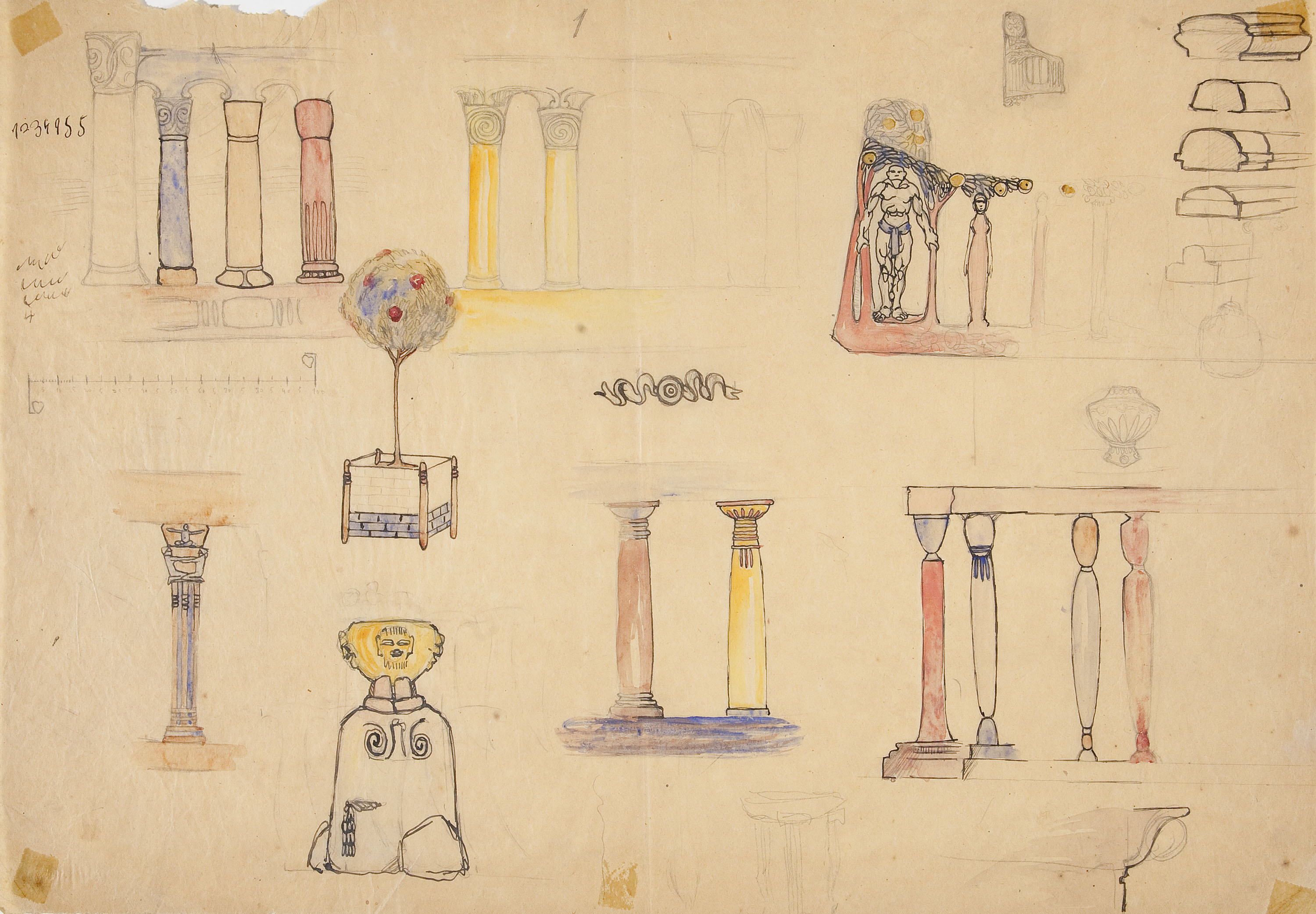image for: Ismael Smith - Projecte d&#039;element arquitectònics seriats per a Ceràmiques Serra - Cap a 1906-1909