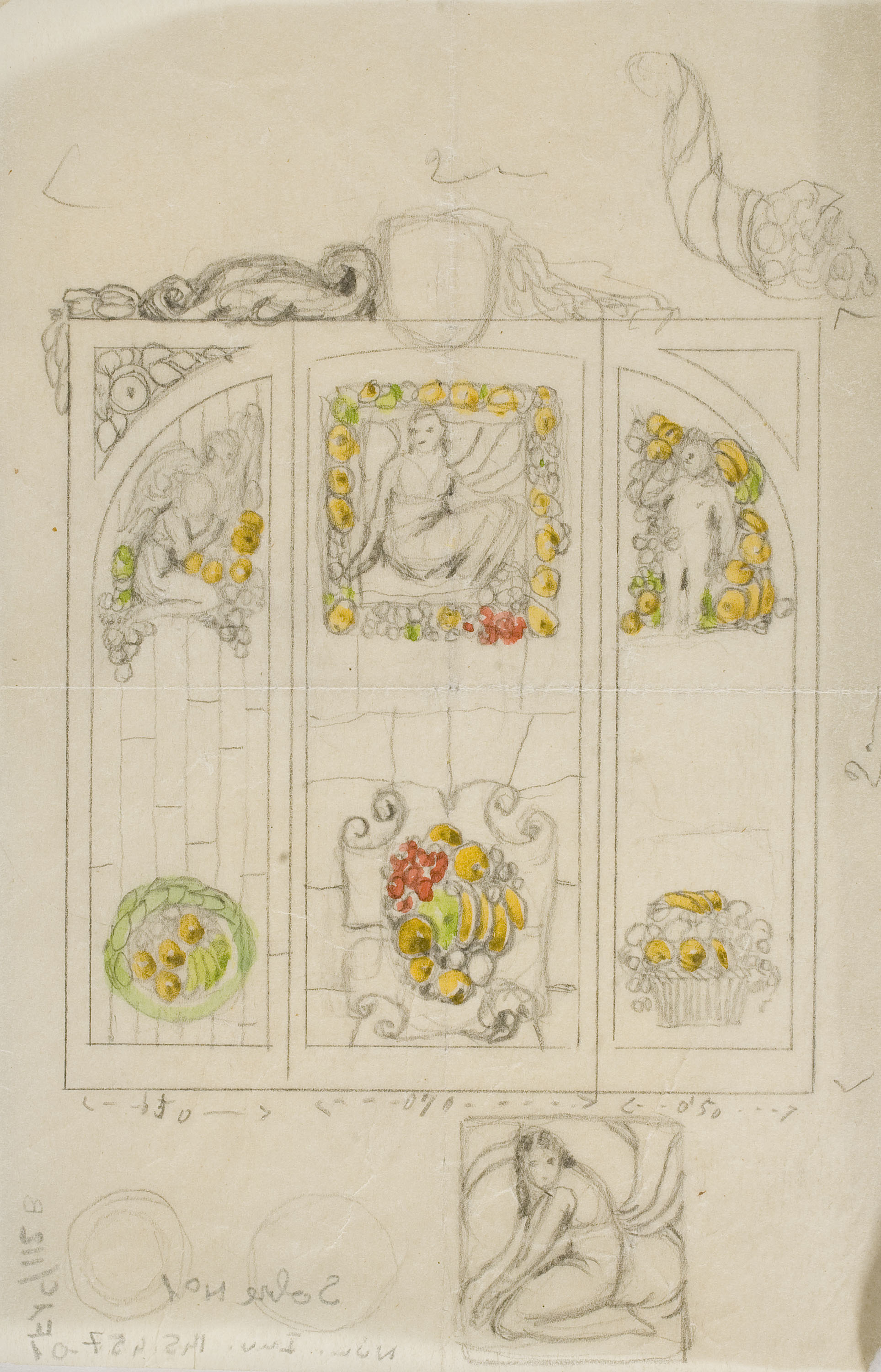 image for: Ismael Smith - Projecte de vitrall - Cap a 1906-1912