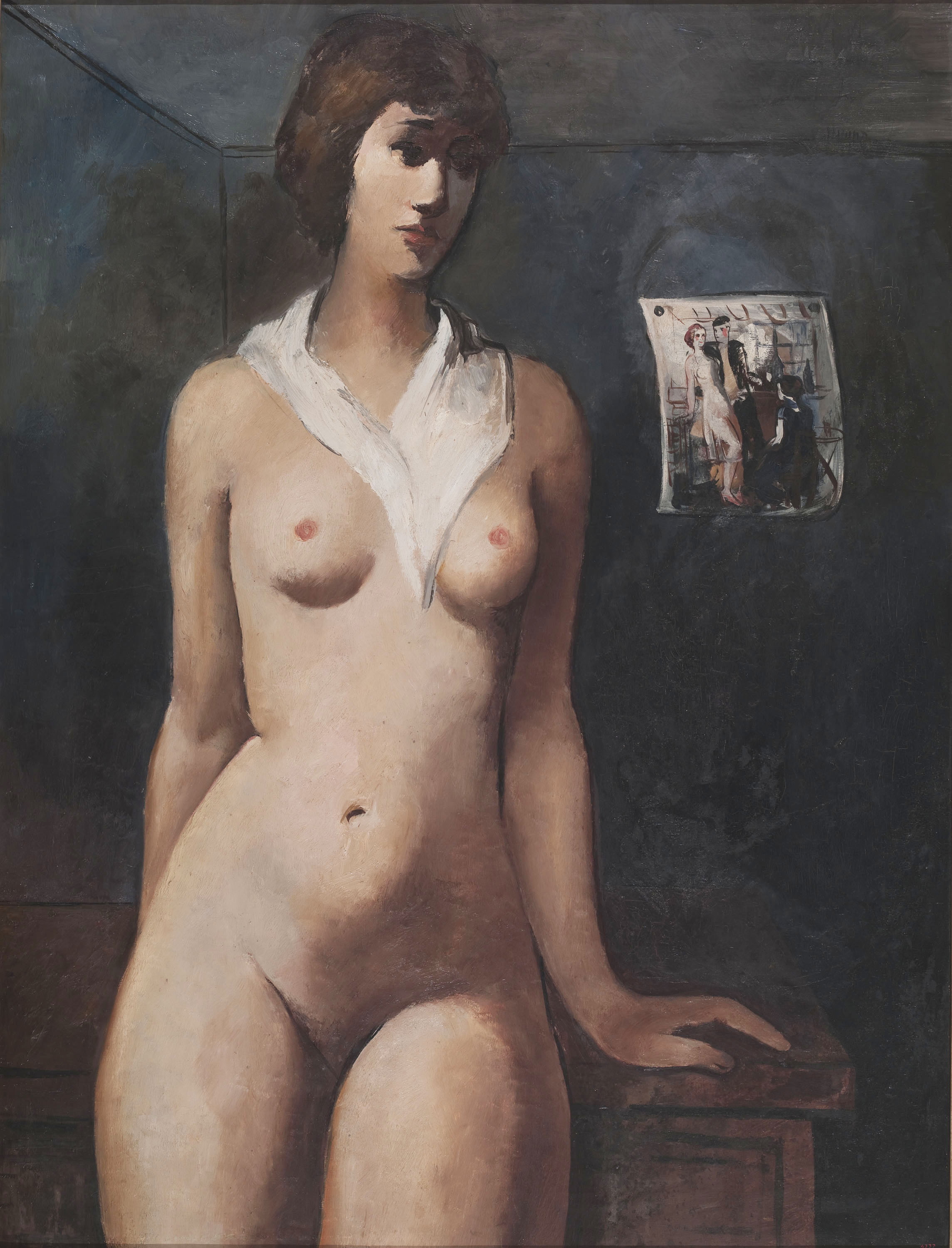 image for: Pere Pruna - La noia del mocador blanc - Cap a 1930