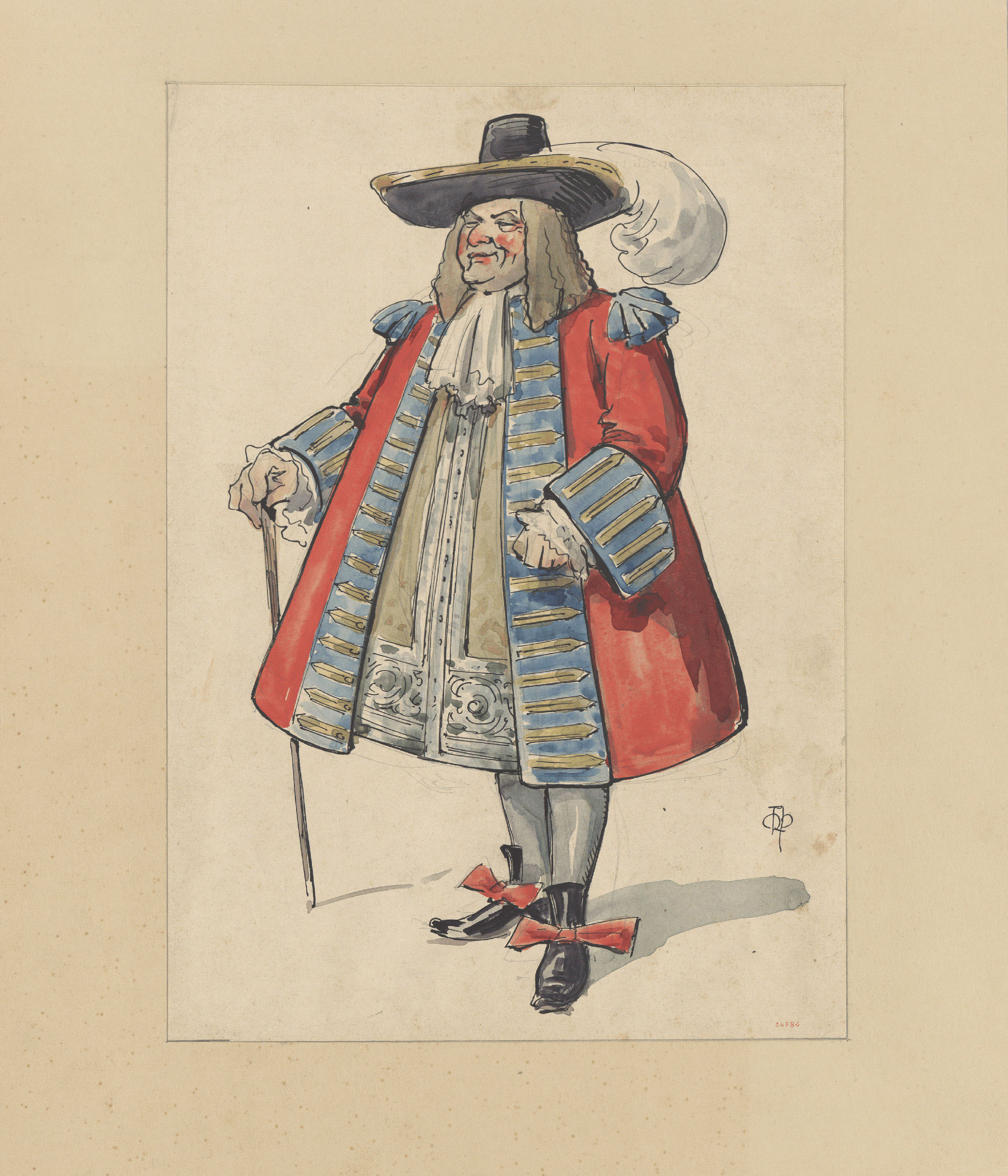 image for: Apel·les Mestres - Capitalista (figurí de teatre) - Cap a 1906