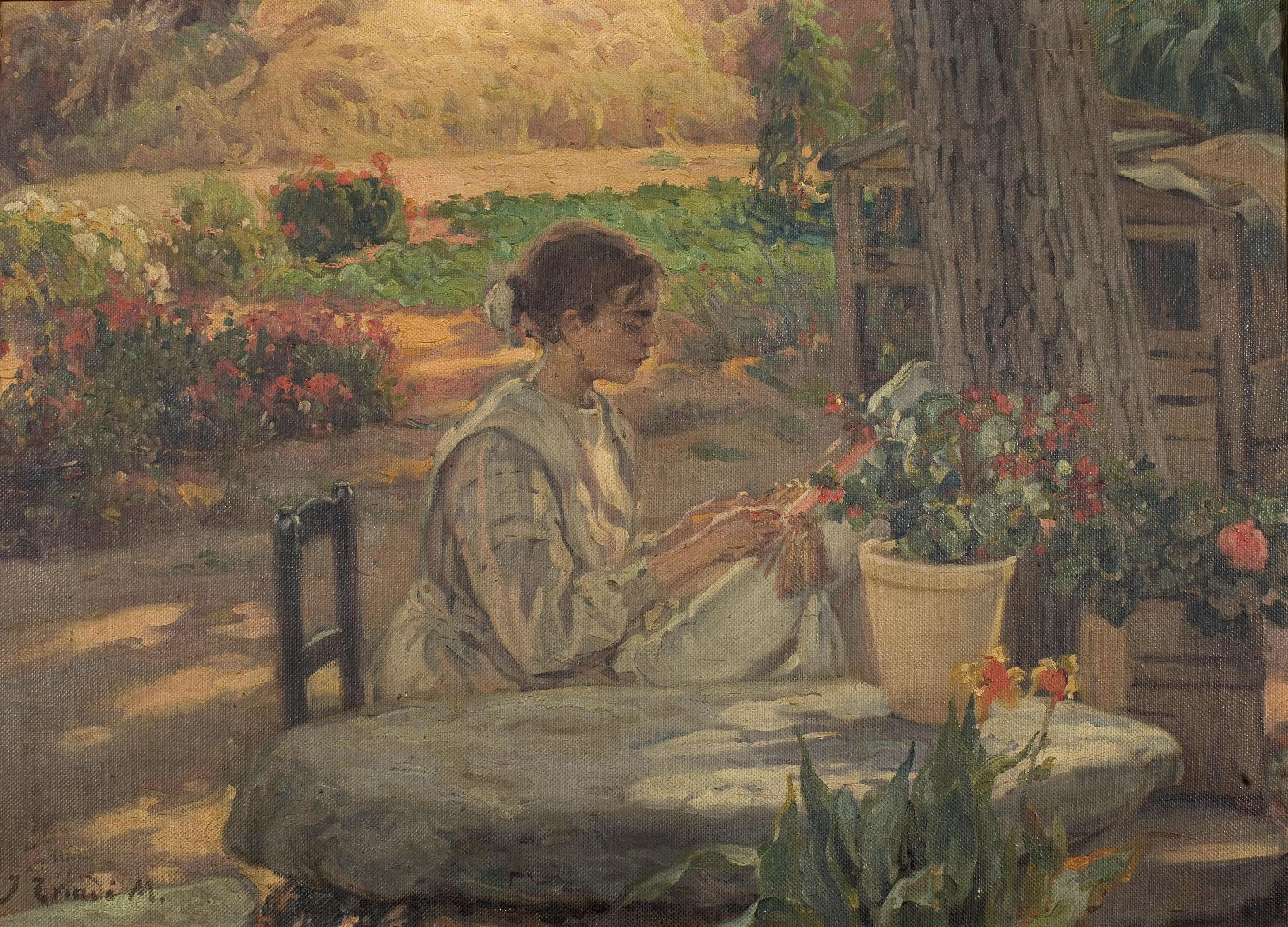 image for: Josep Triadó - Nena puntaire - Cap a 1918