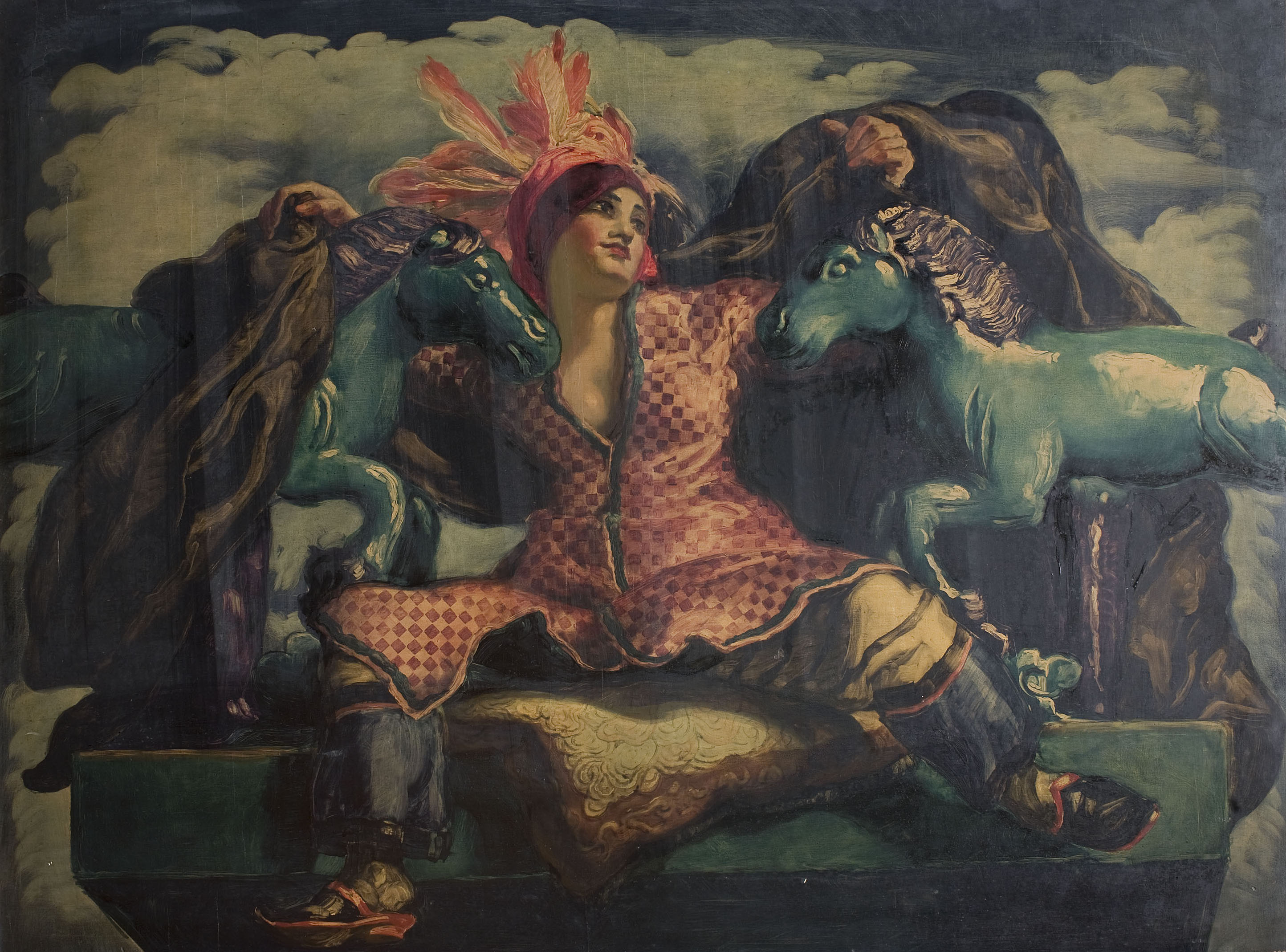 image for: Josep Maria Sert - Dona amb dos cavallets de porcellana - 1931
