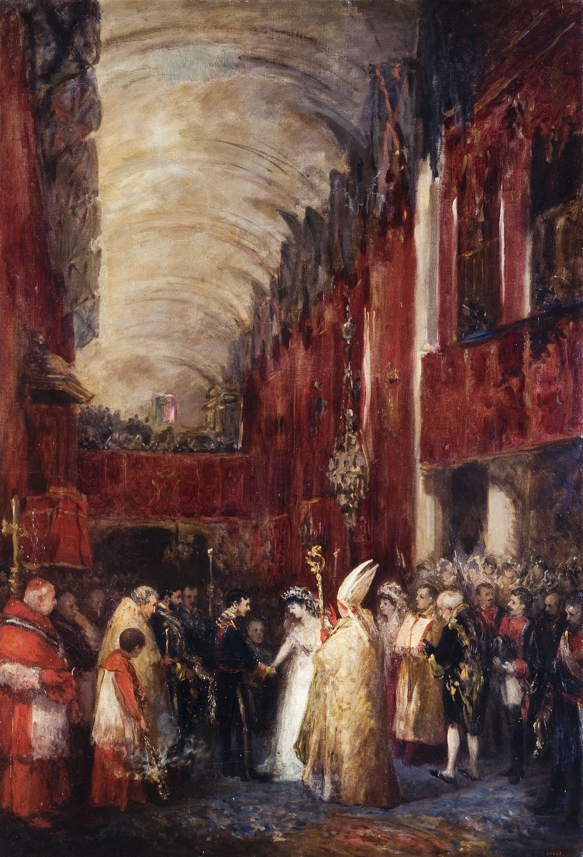image for: Ramon Padró Pedret - ¡¡Ayer!! (casament dels reis Alfons XII i Mercedes a Atocha) - 1878