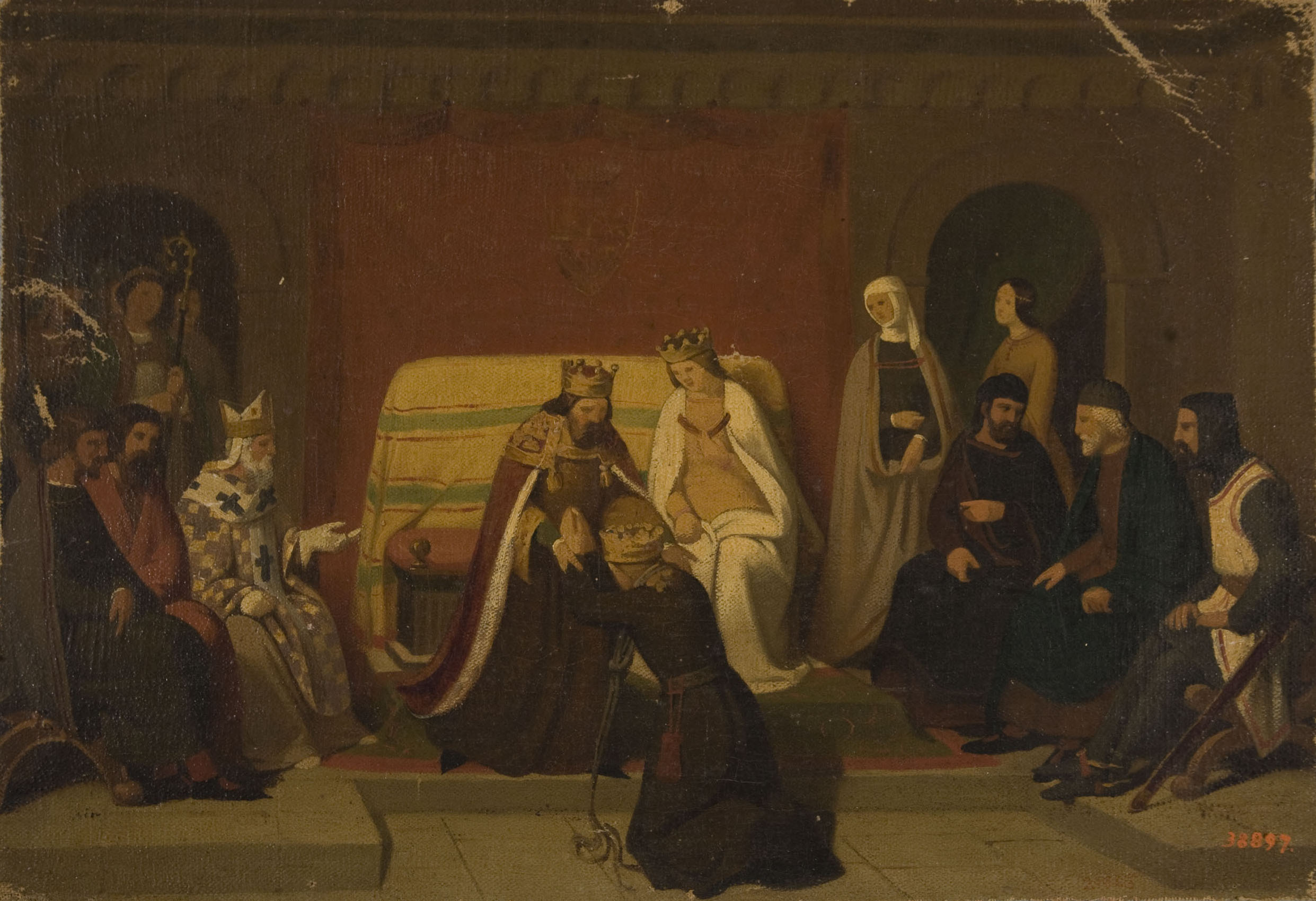 image for: Claudi Lorenzale - Escena d&#039;història - Cap a 1851