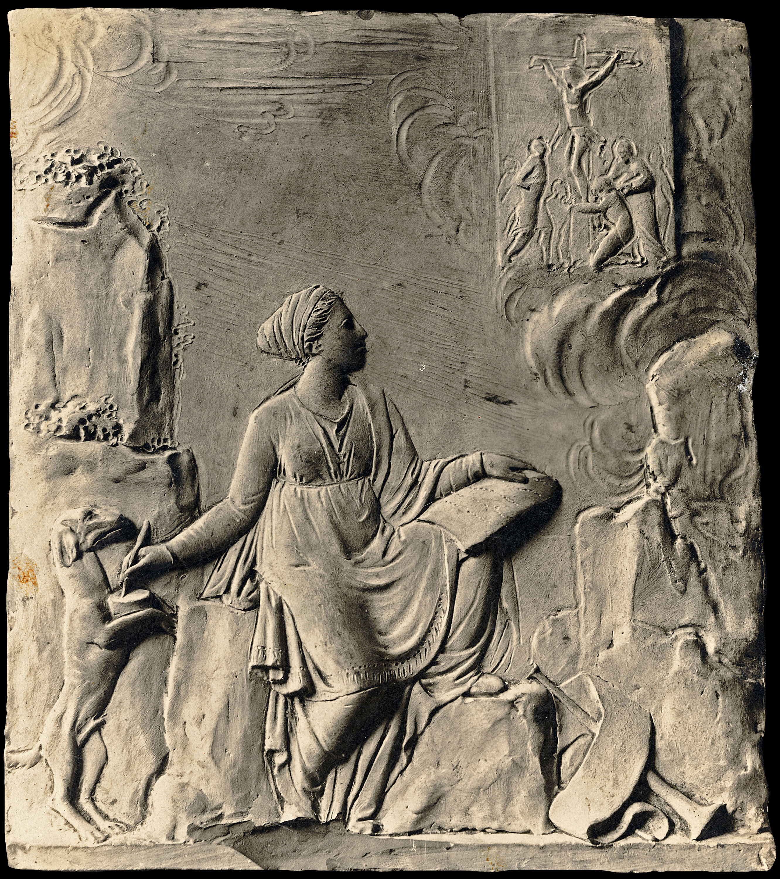 image for: Damià Campeny - La Fama escrivint la història de Crist: La Crucifixió - Cap a 1816