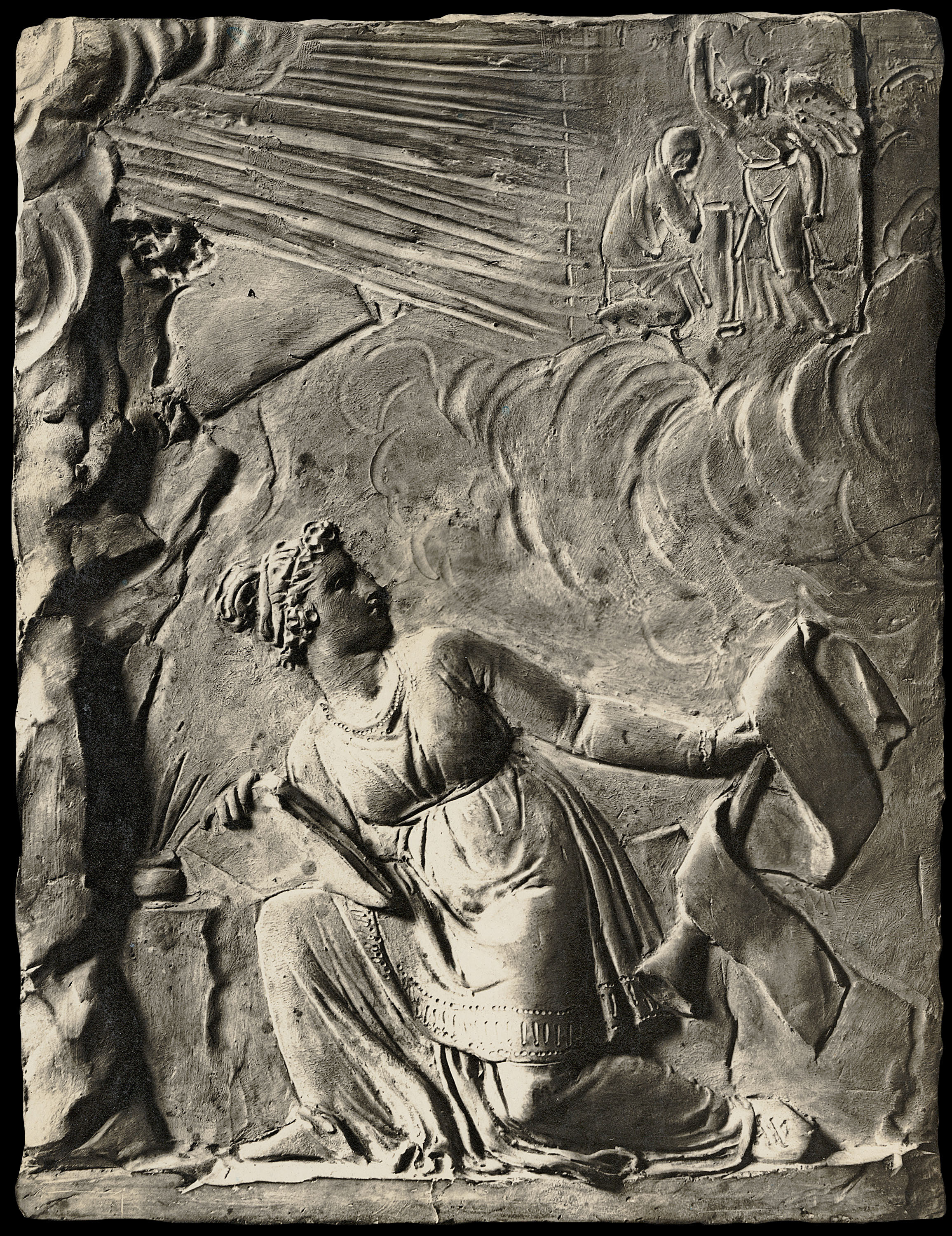 image for: Damià Campeny - La Fama escrivint la història de Crist: L&#039;Anunciació - Cap a 1816
