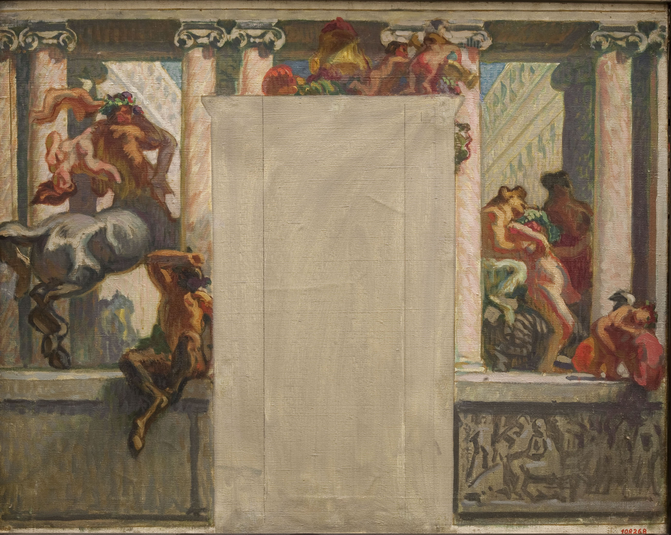 image for: Josep Maria Sert - L&#039;Amor i el centaure. L&#039;Amor i el silè. Estudi per a la decoració del saló del marquès d&#039;Alella a Barcelona - 1910