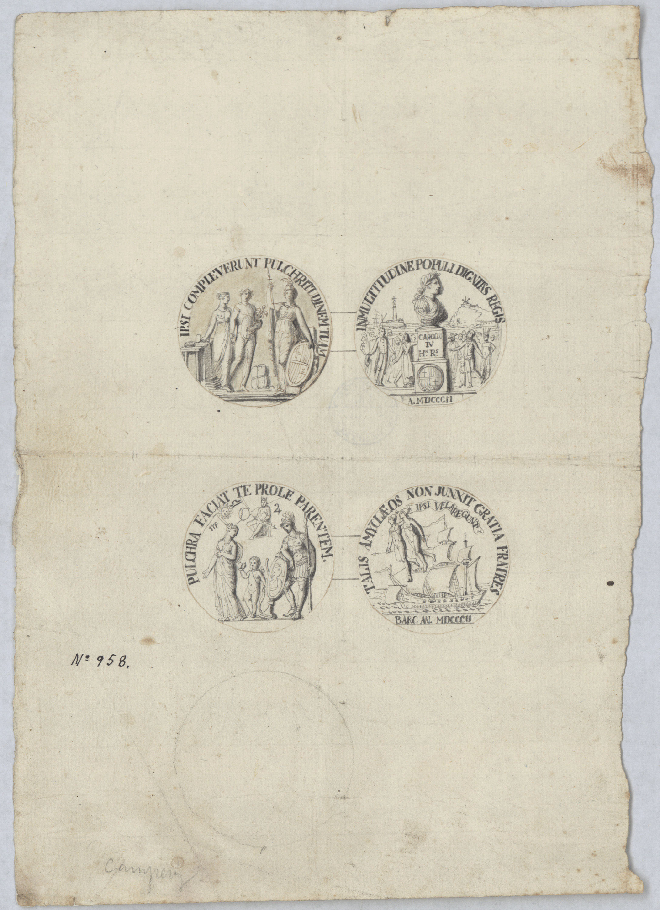 image for: Damià Campeny - Projectes de medalles commemoratives - Cap a 1802