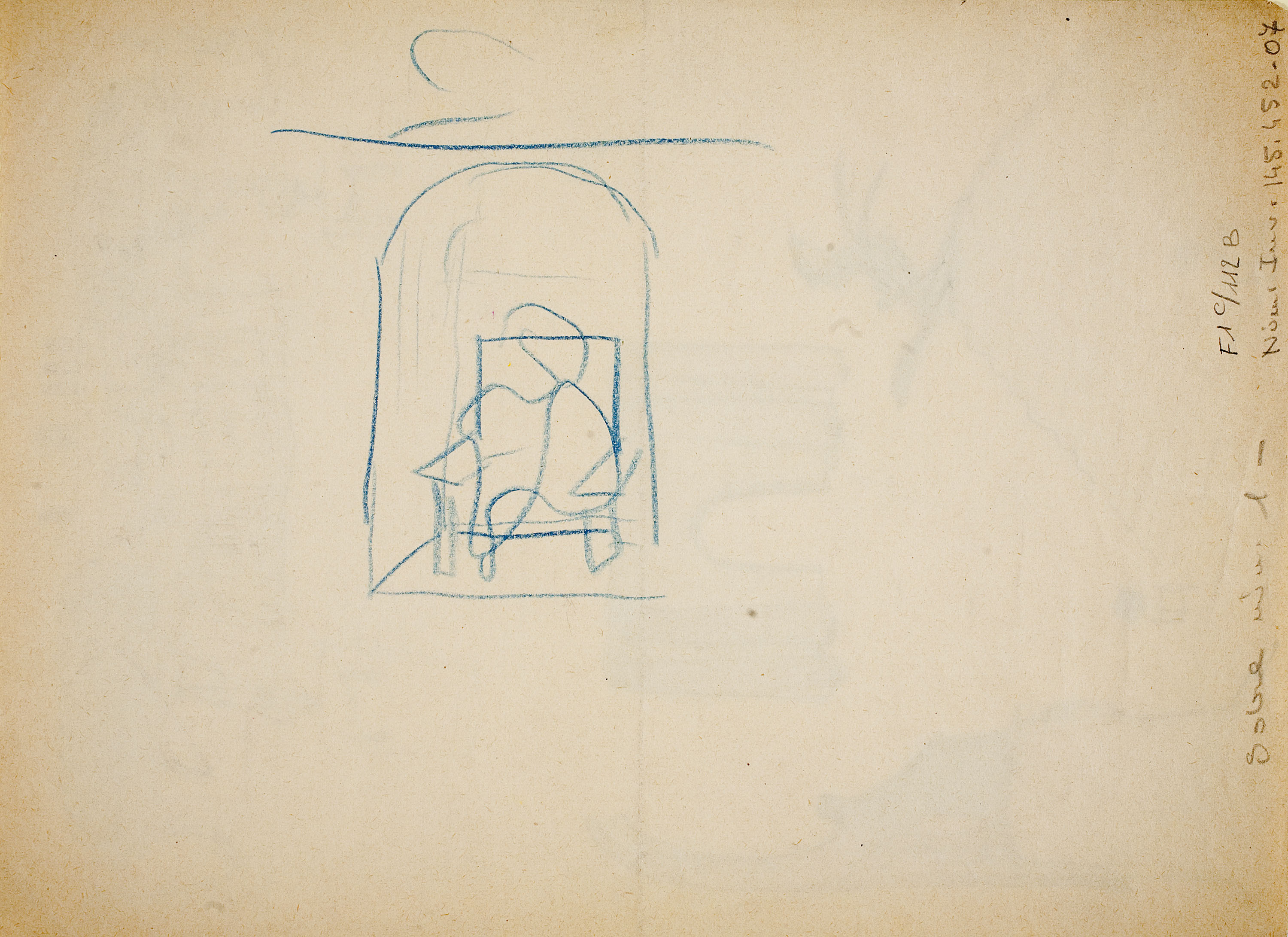 image for: Ismael Smith - Projecte del monument a Manuel Milà i Fontanals (anvers) / Croquis inconcret (revers) - Cap a 1908 [1]