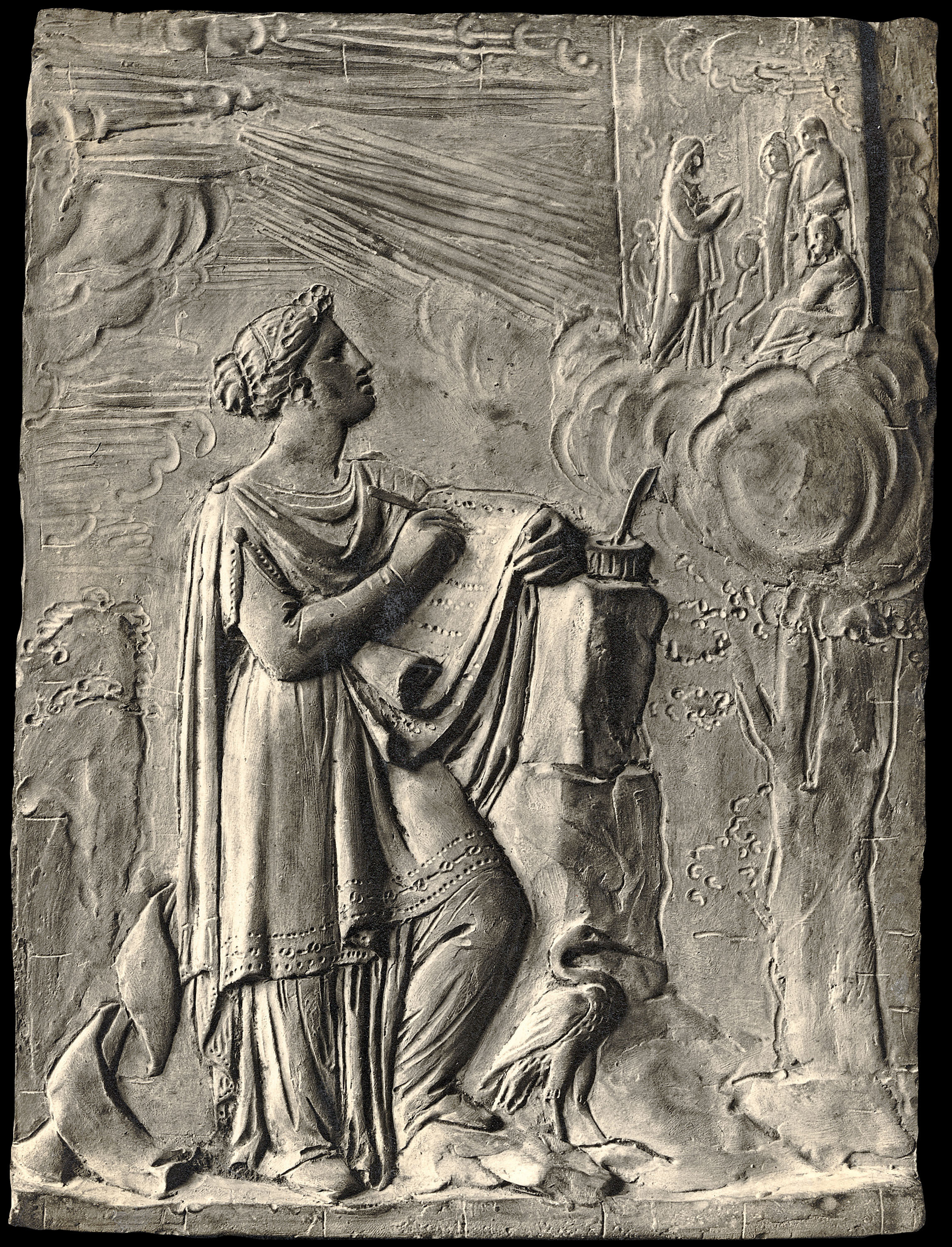 image for: Damià Campeny - La Fama escrivint la història de Crist: Jesús al Temple - Cap a 1816