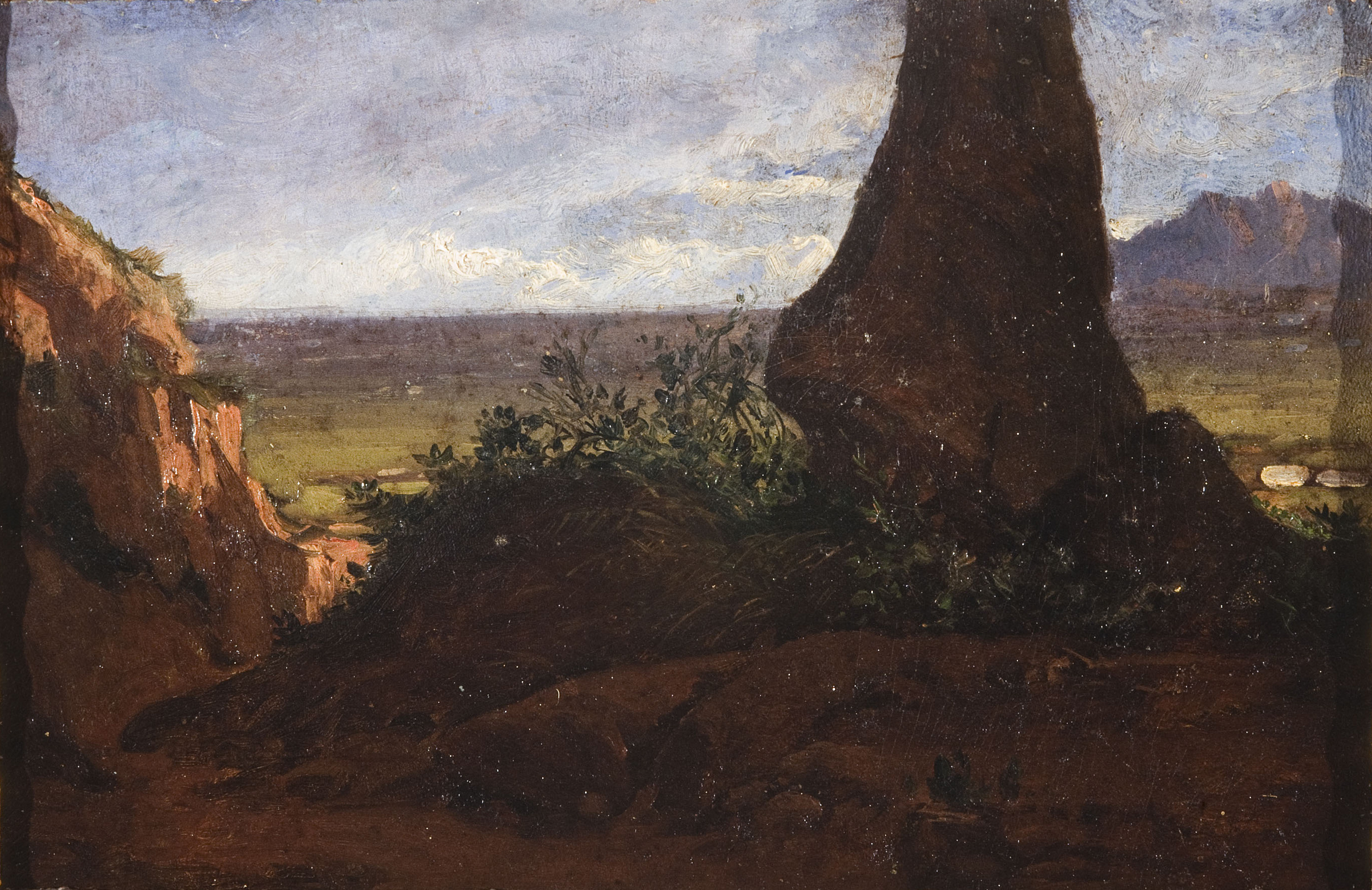image for: Lluís Rigalt - Esbós per a «Montserrat des de la Roca Dreta» - Cap a 1852