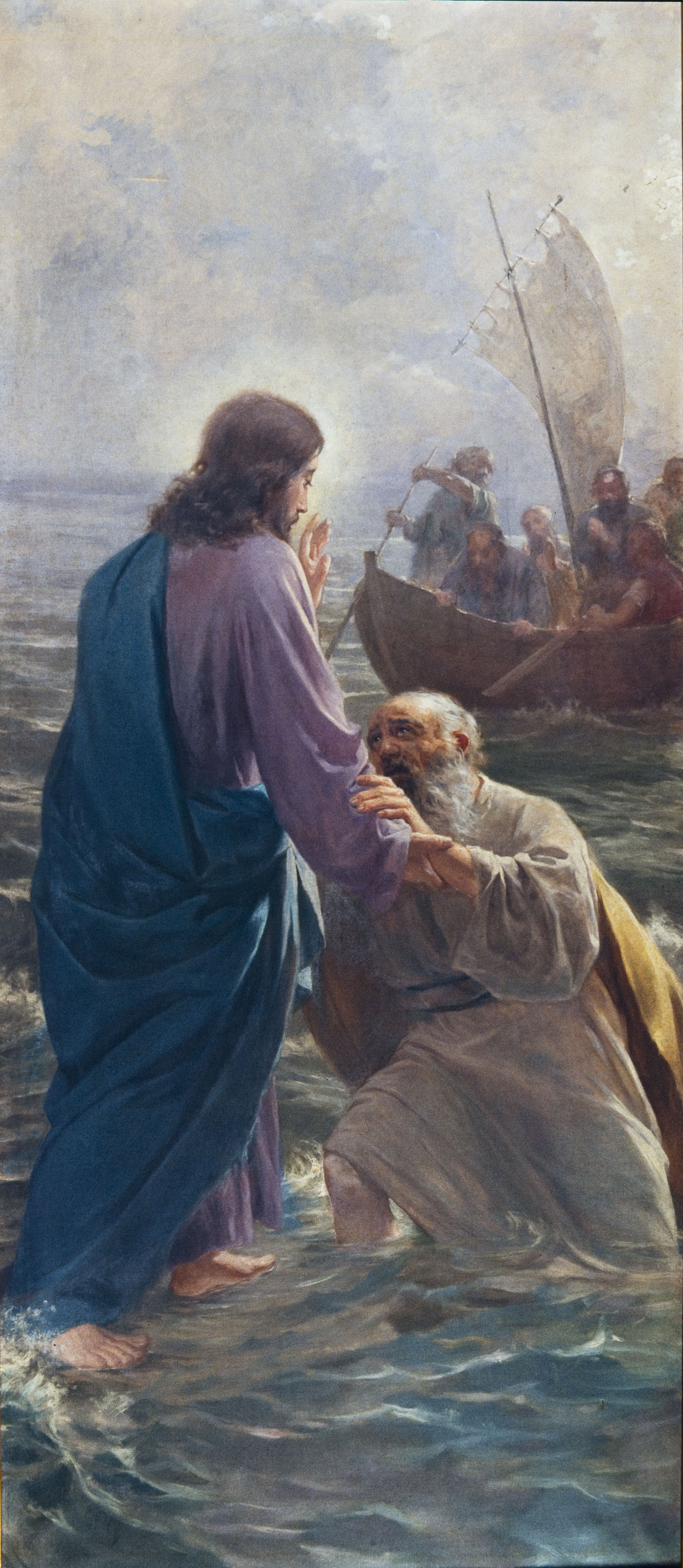 image for: Ramon Borrell Pla - Jesús sobre les aigües - 1896