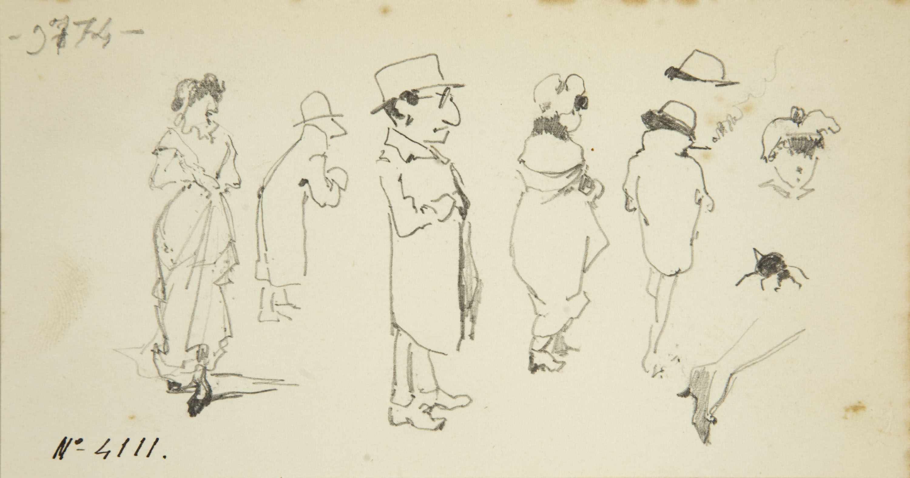 image for: Modest Urgell - Apunt de figures - Cap a 1882