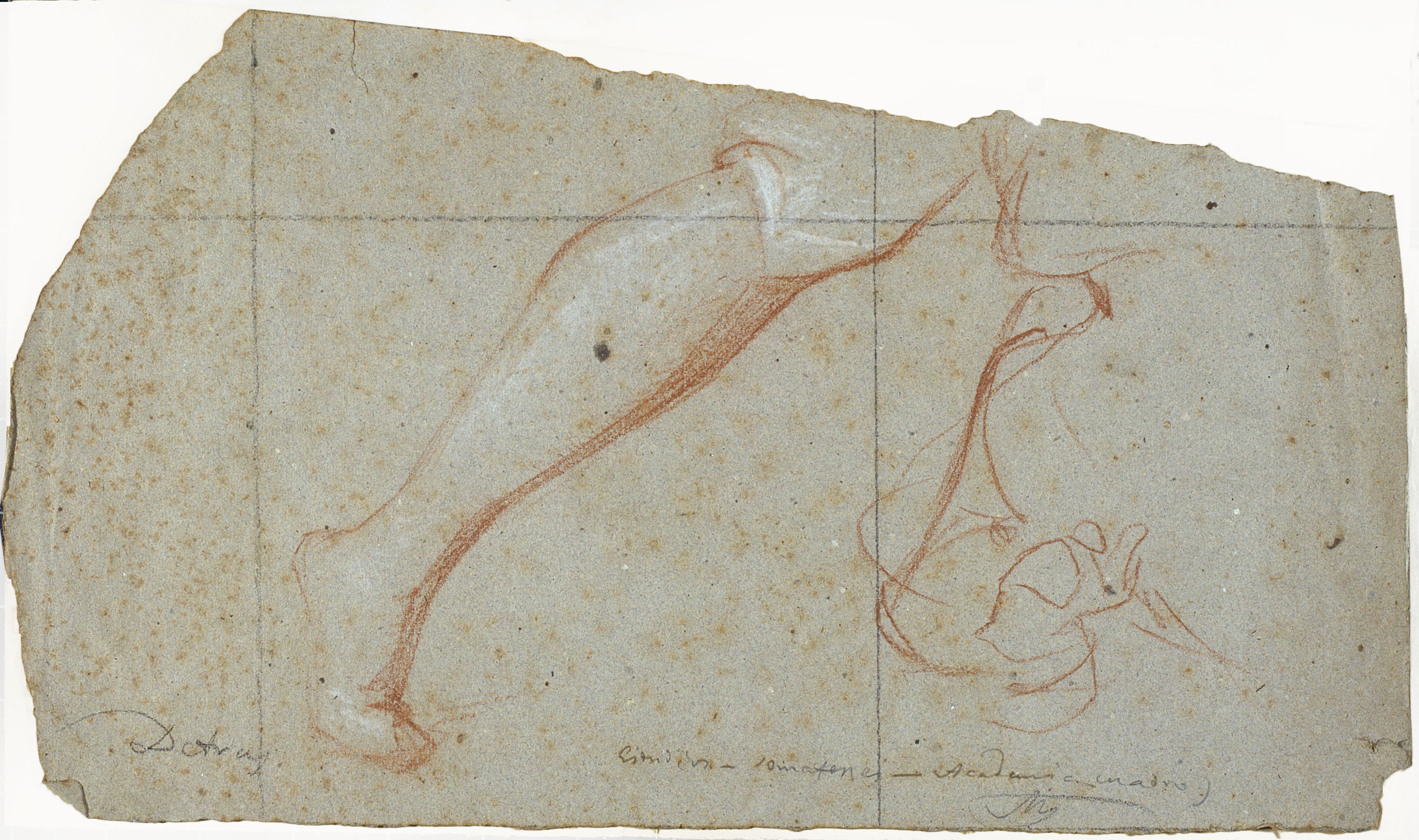 image for: Ramon Martí i Alsina - Cama amb draperia per al quadre «El sometent del Bruc» (anvers) / Estudi de sometents (revers) - Cap a 1866