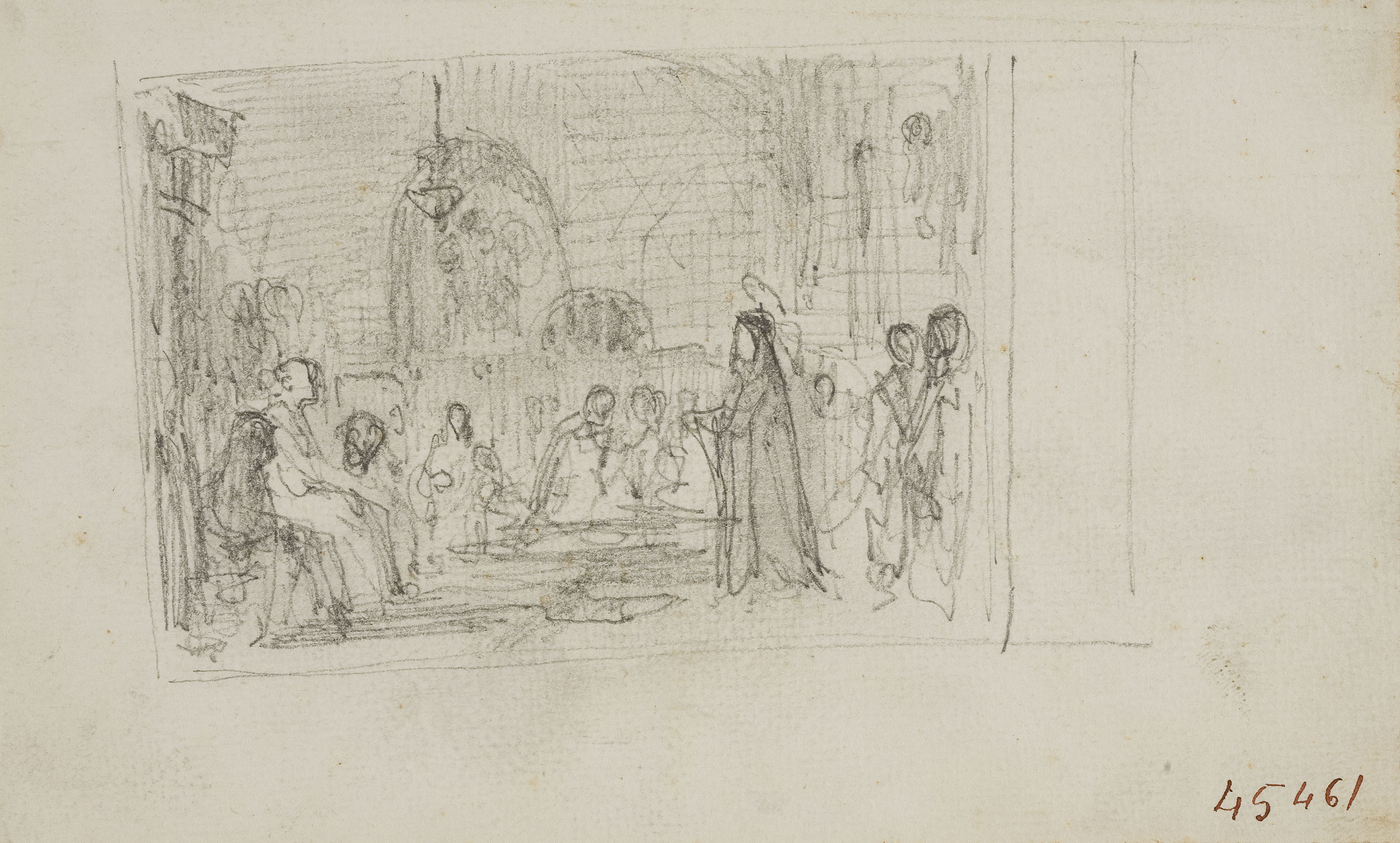 image for: Lluís Rigalt - Croquis del quadre «Santa Teresa de Jesús» de Benet Mercadé - Cap a 1868-1870
