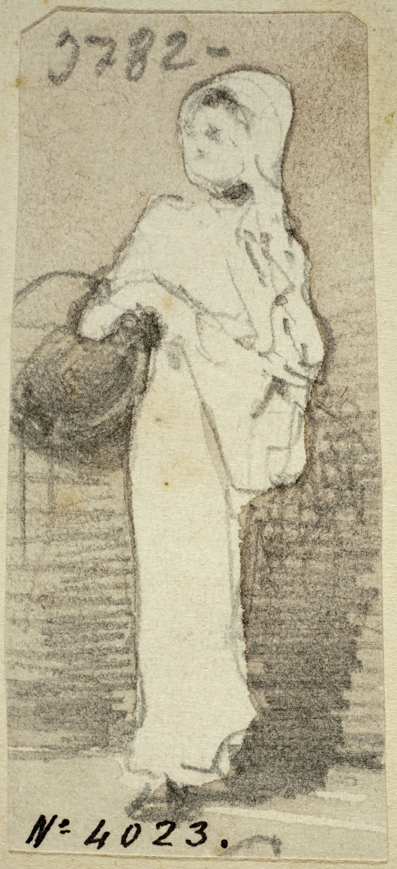 image for: Modest Urgell - Dona amb cistell - Cap a 1864