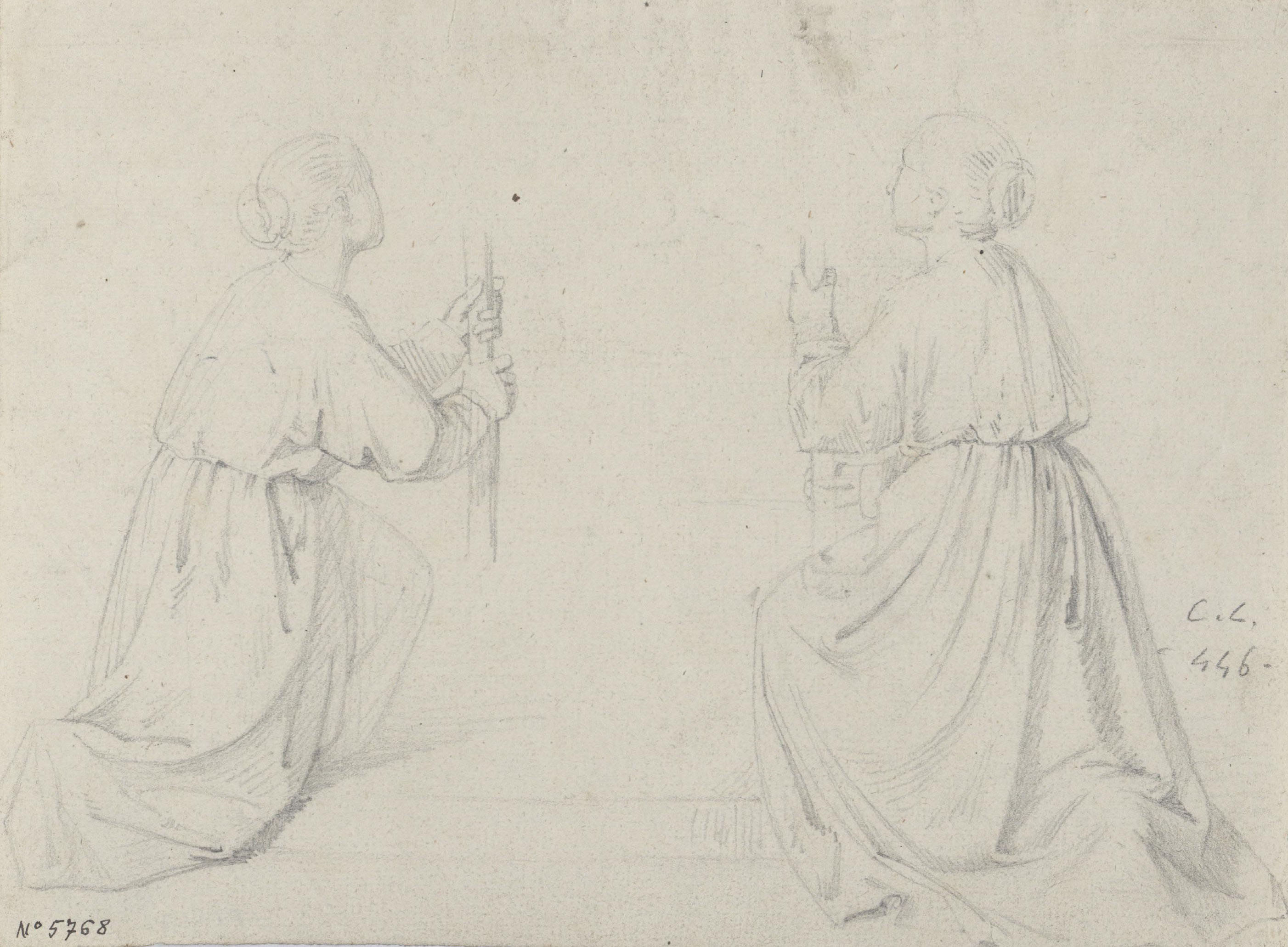 image for: Claudi Lorenzale - Dues dones d&#039;esquerna - Cap a 1850-1870