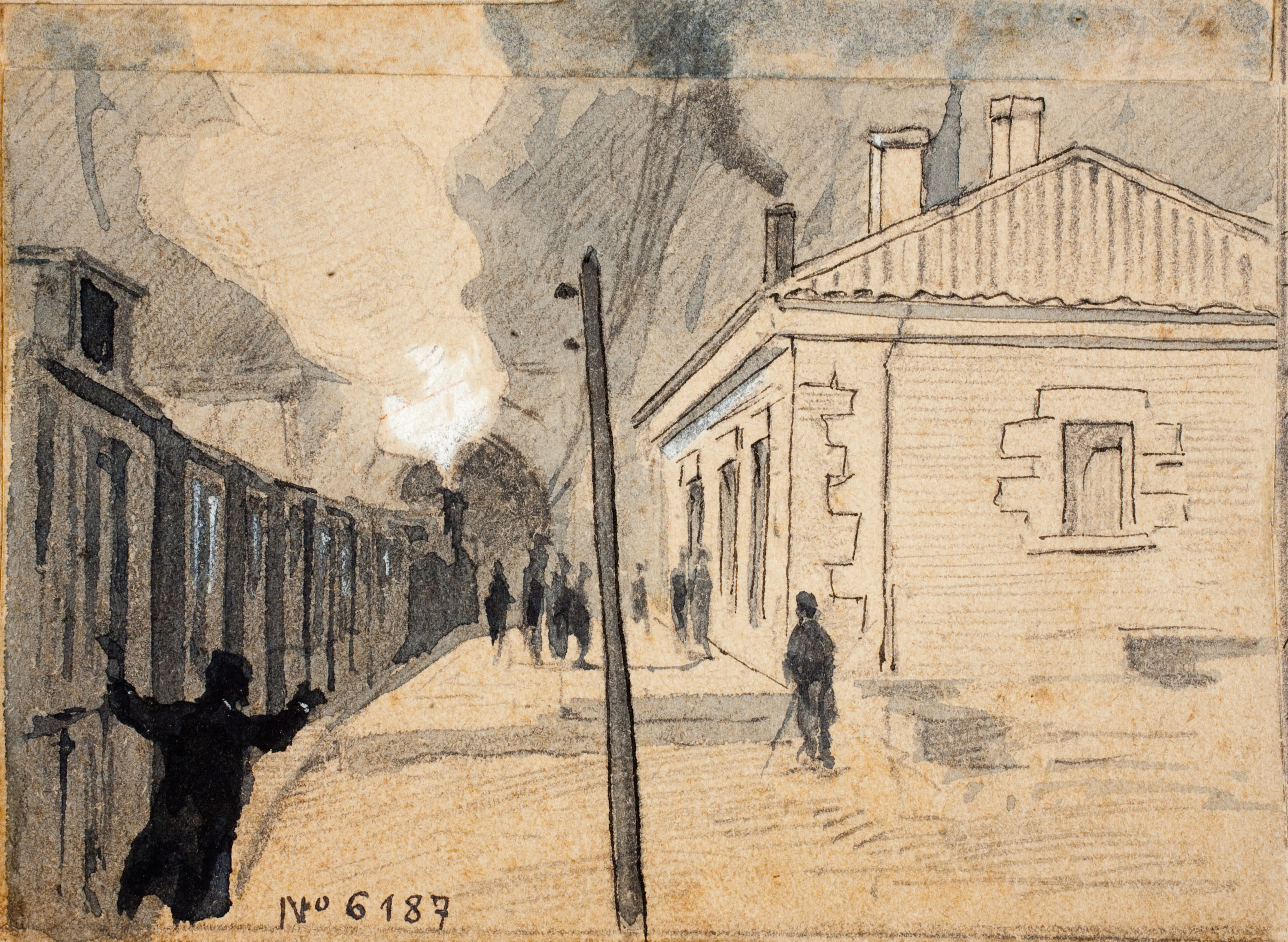 image for: Josep Lluís Pellicer - Estació de tren - 1874