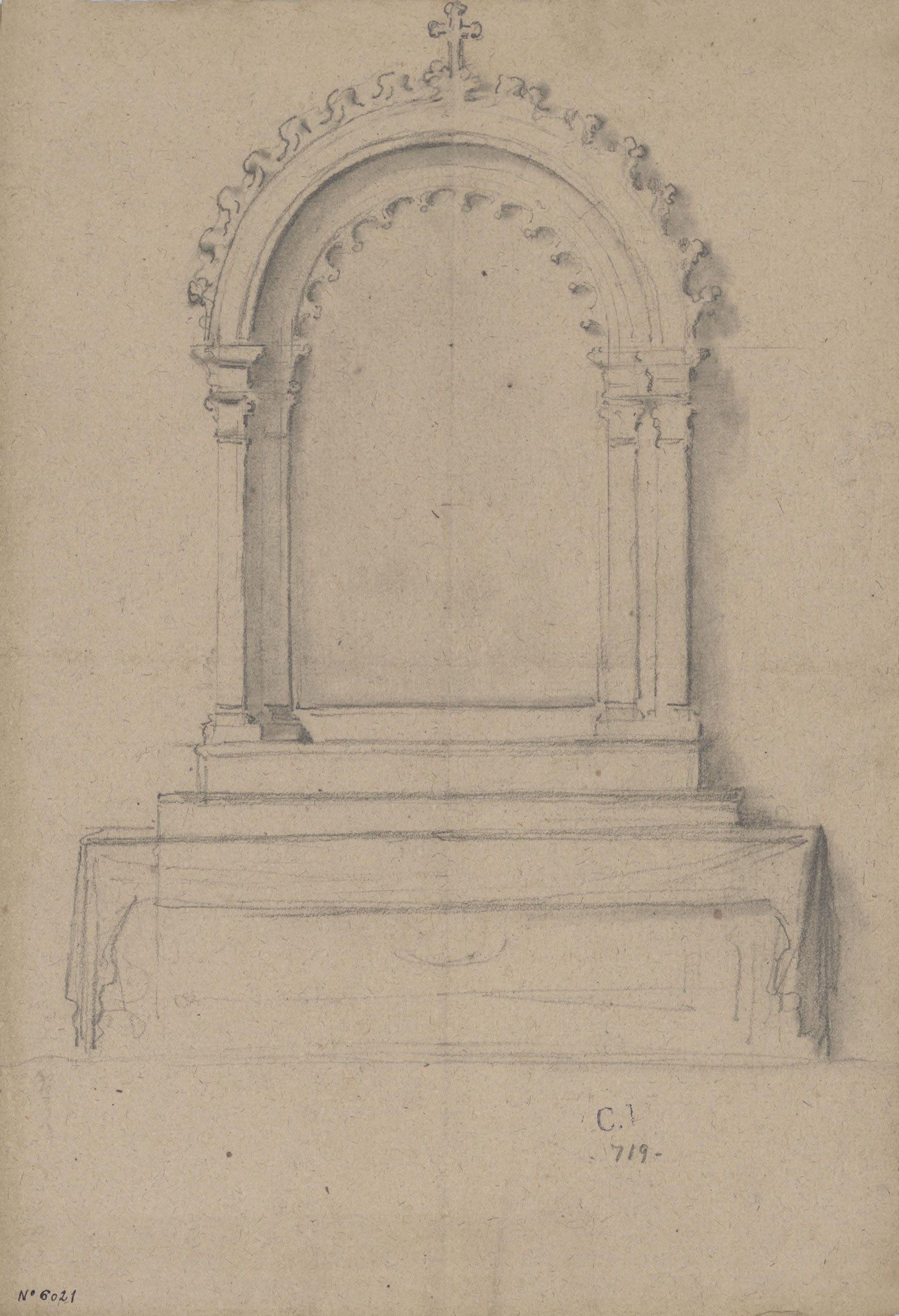 image for: Claudi Lorenzale - Estructura del retaule de la Torre del Veguer - Cap a 1877