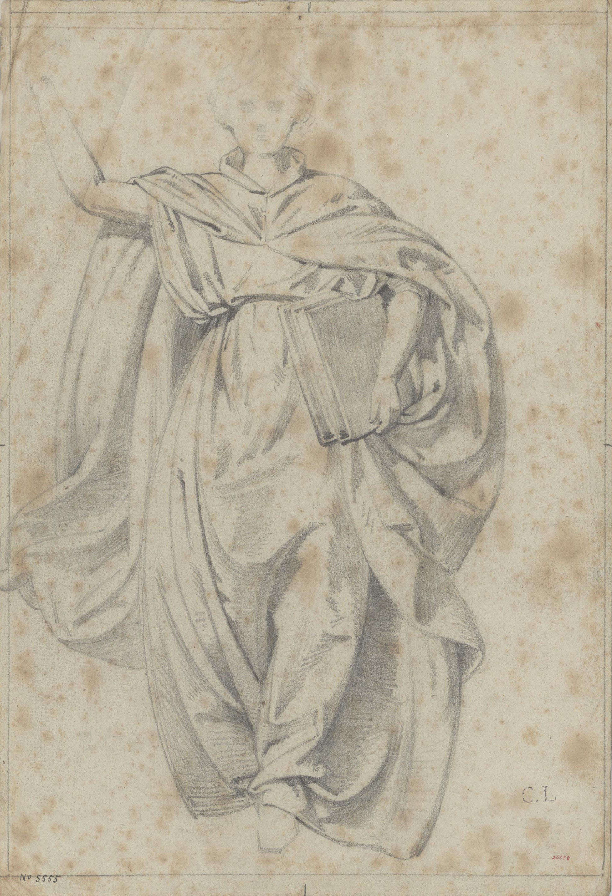 image for: Claudi Lorenzale - Estudi d&#039;àngel [?] (anvers) / Estudi d&#039;àngel [?] (revers) - Cap a 1850-1870