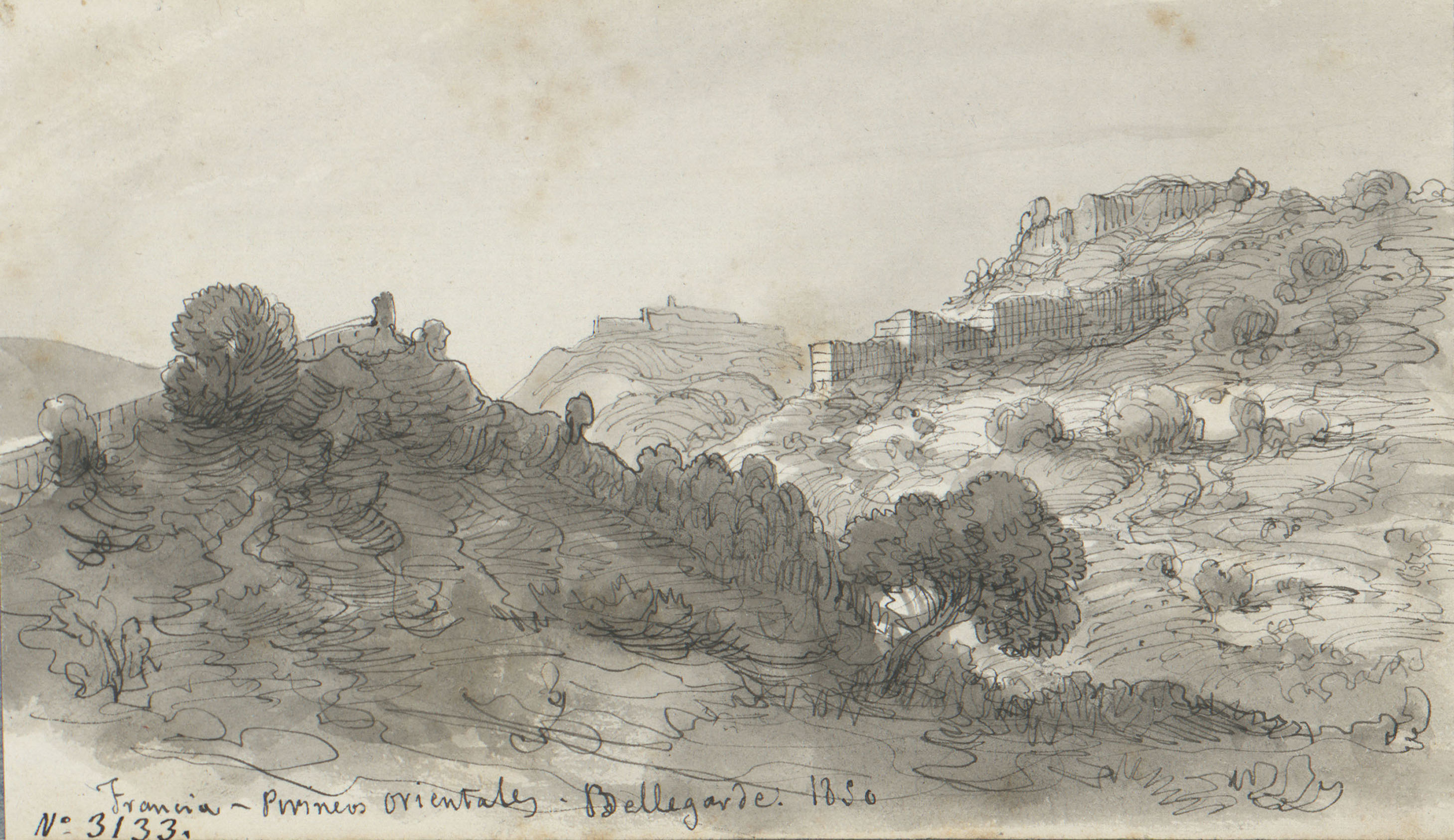 image for: Lluís Rigalt - Francia. Pirineos orientales. Bellegarde - 1850