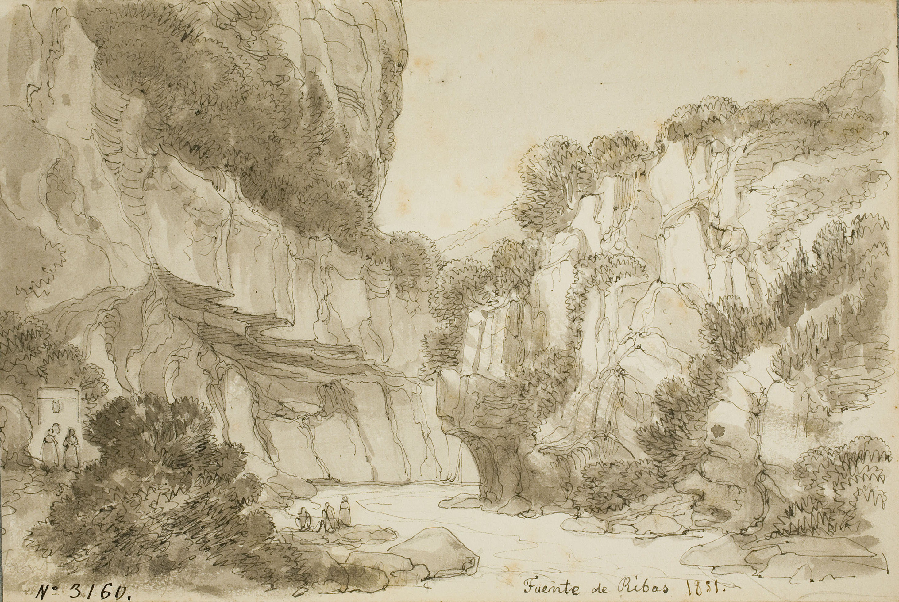 image for: Lluís Rigalt - Fuente de Ribas - 1851