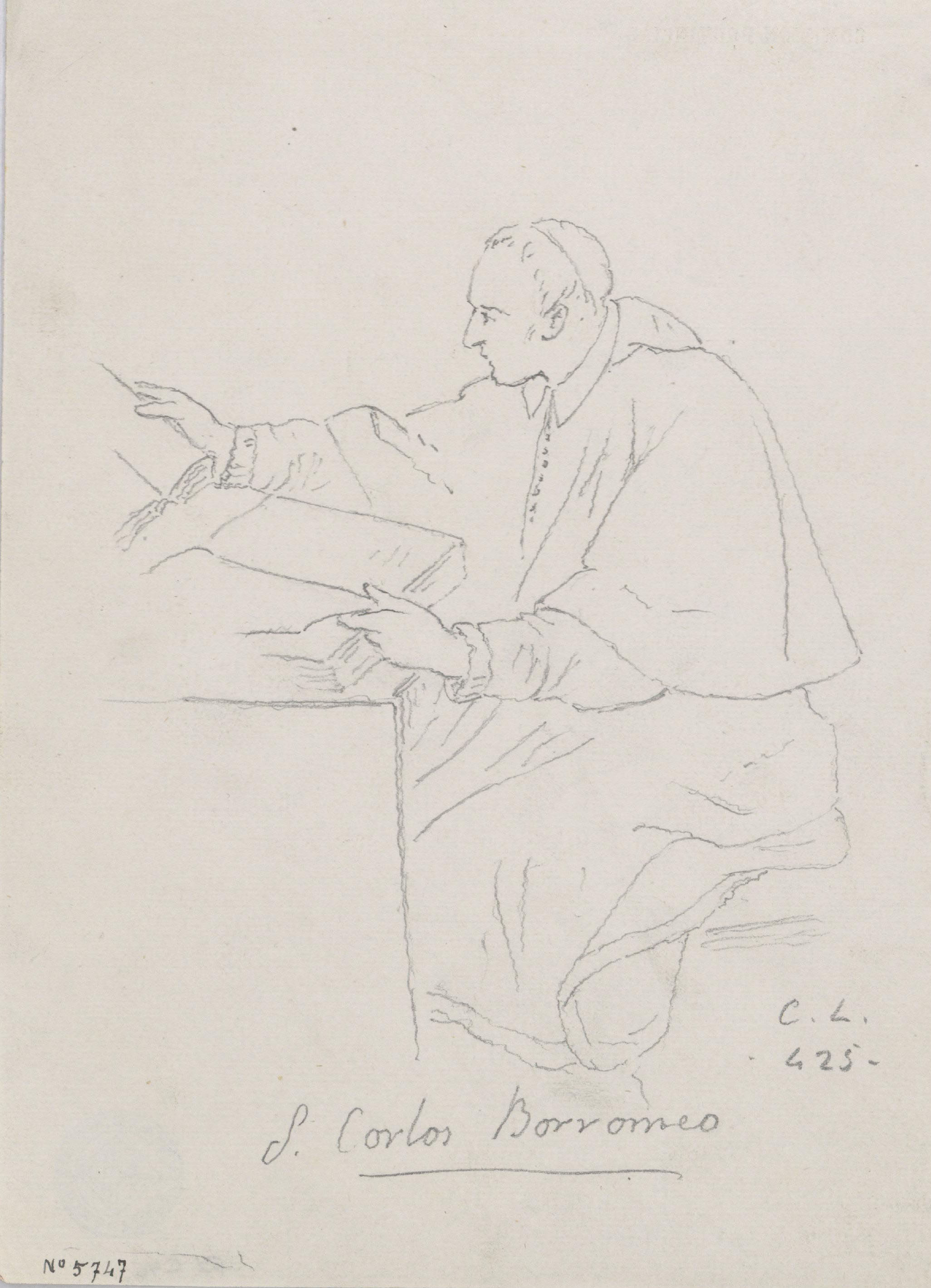 image for: Claudi Lorenzale - San Carlos Borromeo - Cap a 1850-1870