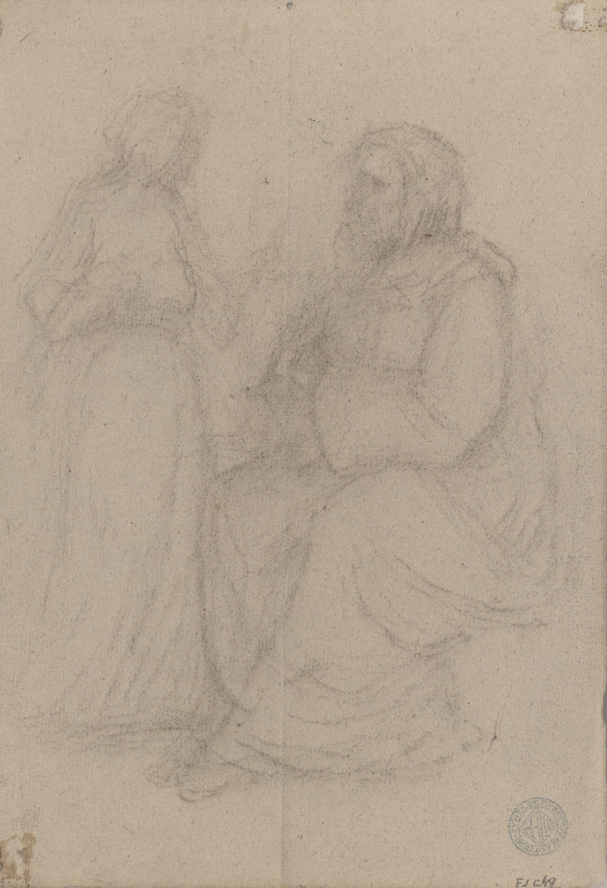 image for: Claudi Lorenzale - Sant Joaquim (anvers) / Figura d&#039;un àngel, amb un calze a la mà, i una dona (revers) - Cap a 1850-1870 [1]