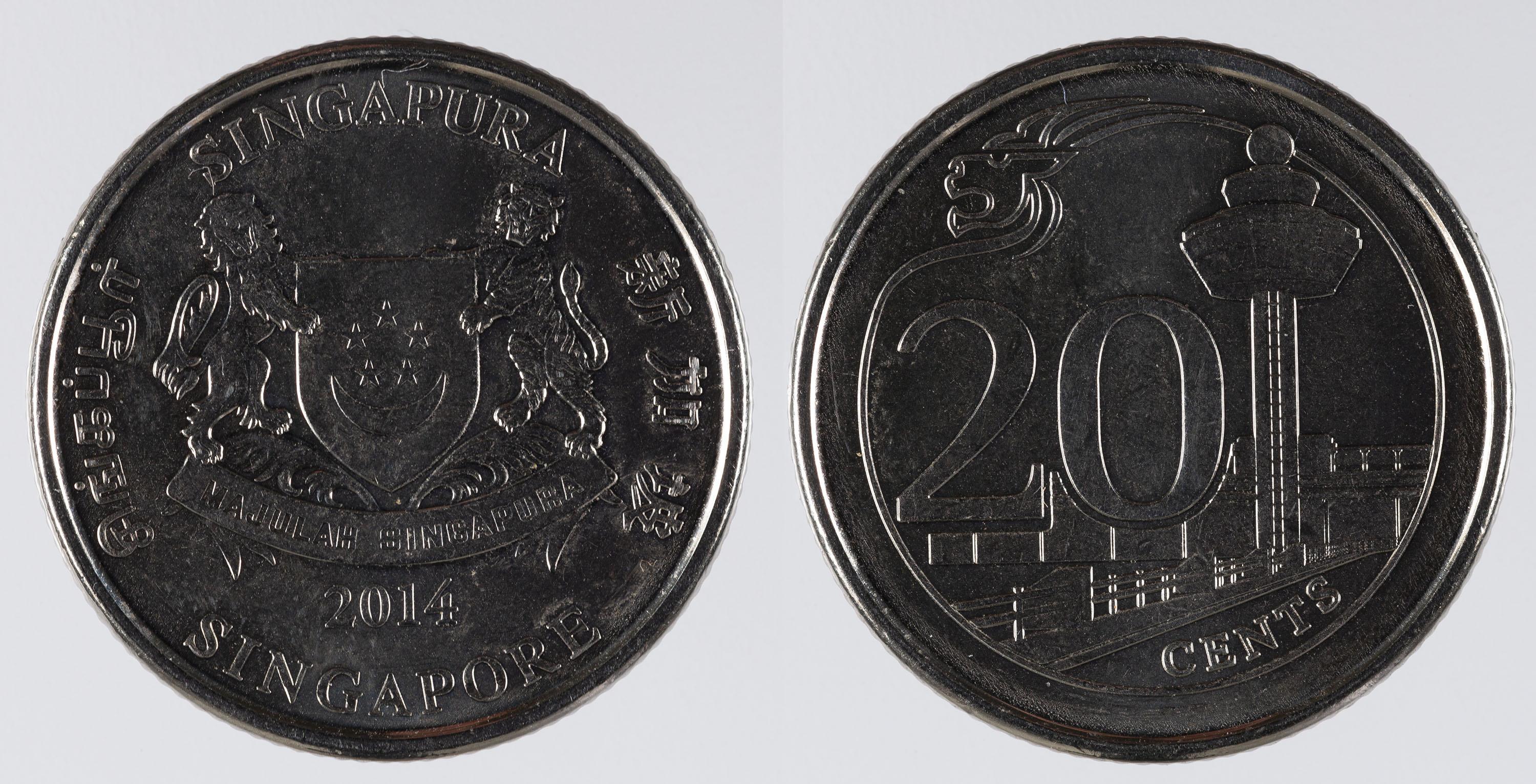 image for: República de Singapur - 20 cèntims - 2014