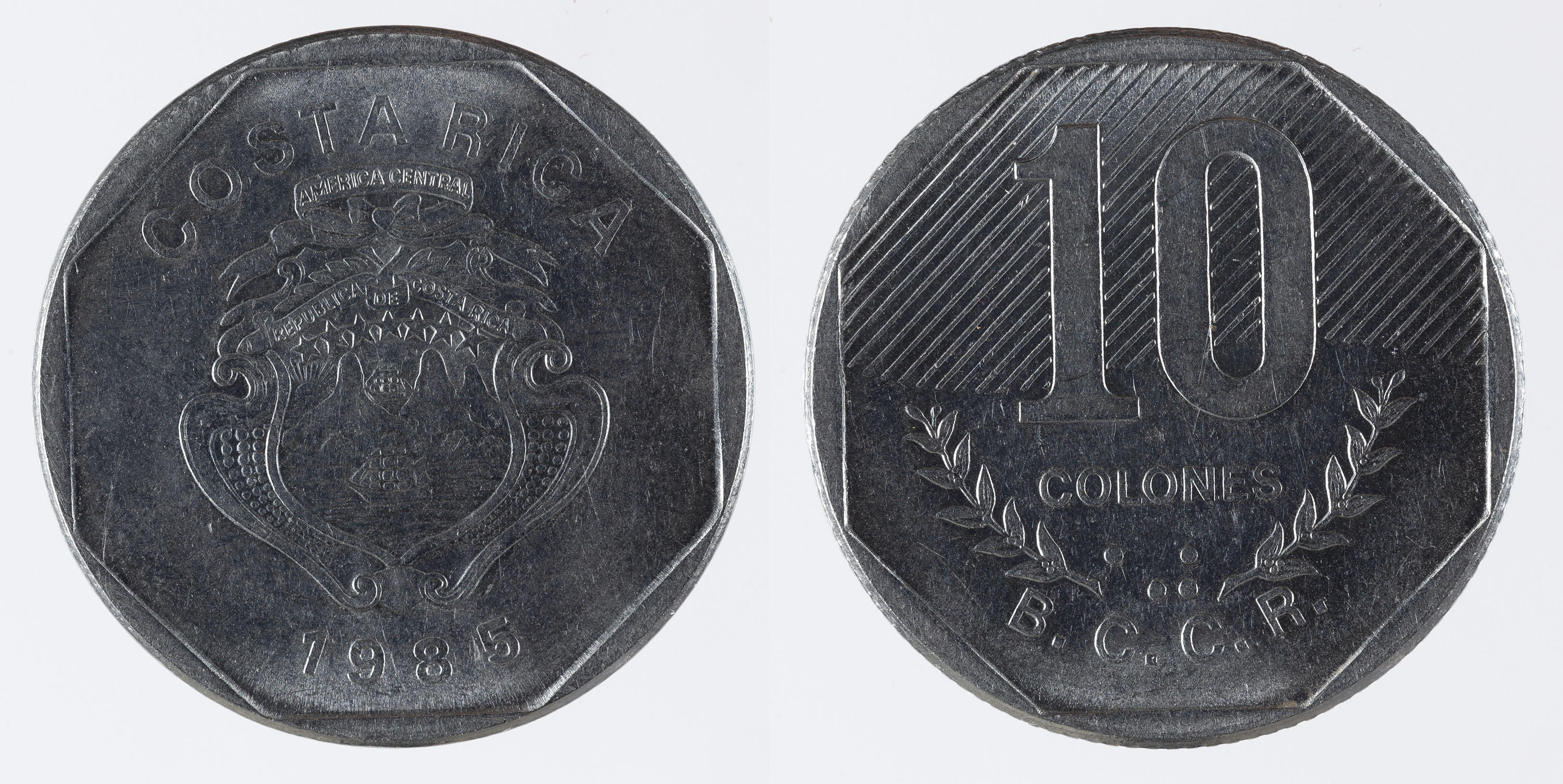 image for: República de Costa Rica - 10 colons - 1985