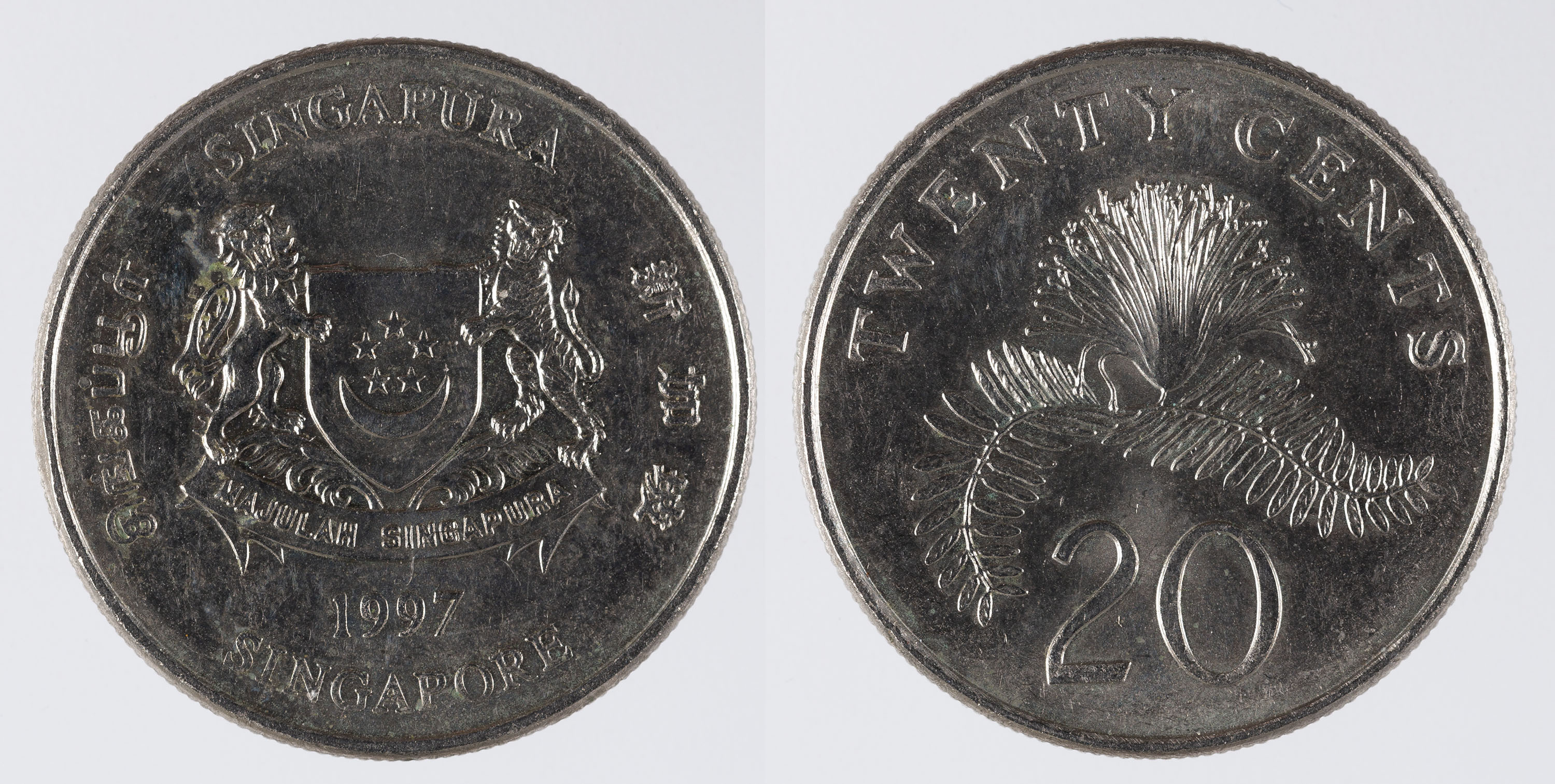 image for: República de Singapur - 20 cèntims - 1997