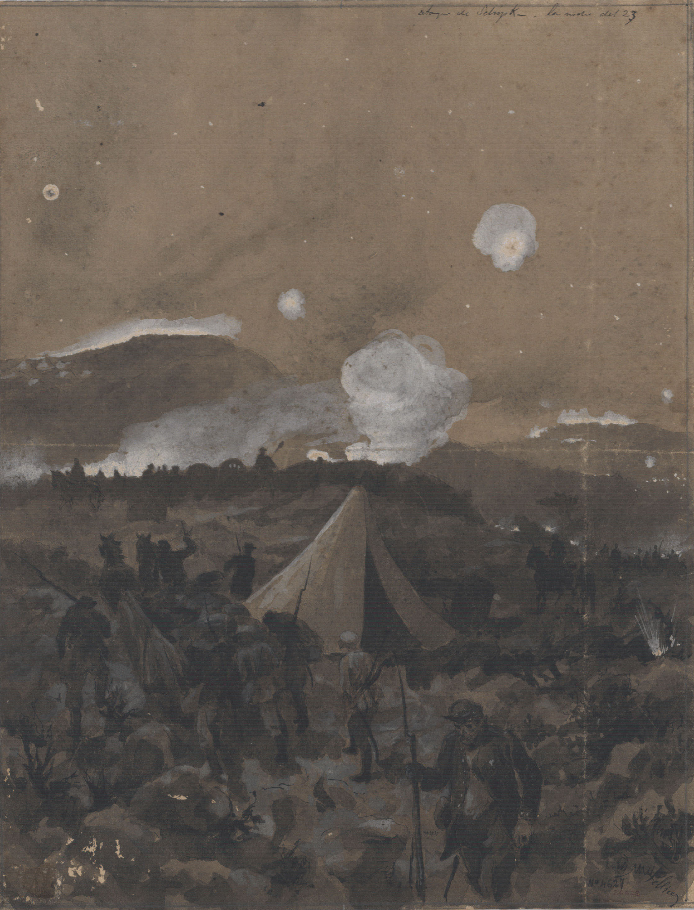 image for: Josep Lluís Pellicer - «Ataque de Schipka la noche del 23» - 1877