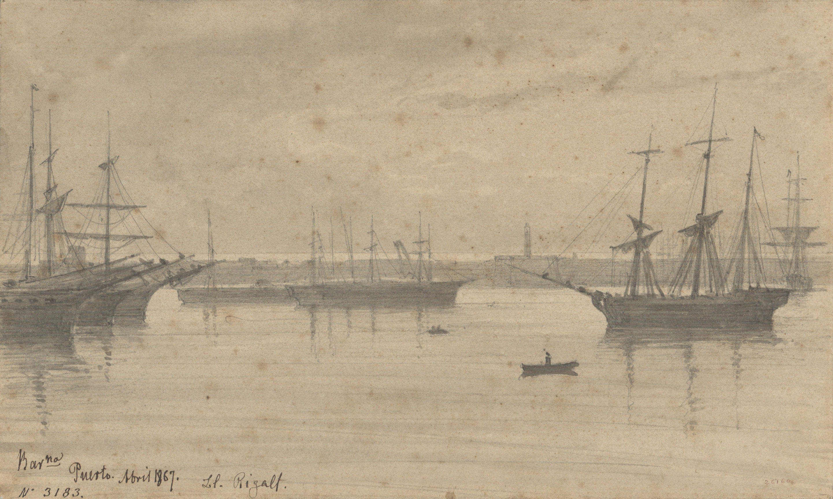 image for: Lluís Rigalt - «Barcelona. Puerto» - Abril de 1869