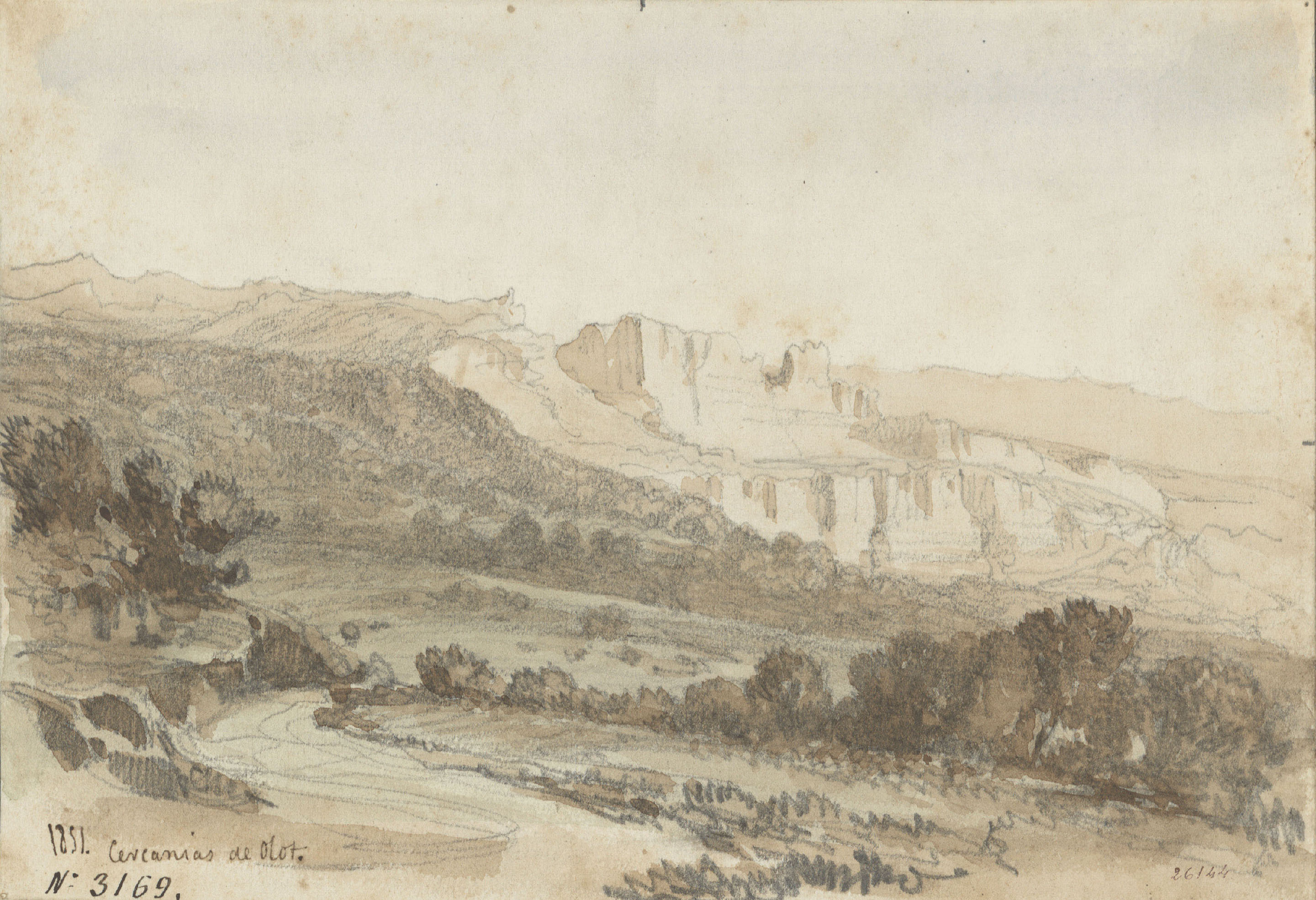 image for: Lluís Rigalt - Cercanías de Olot - 1851