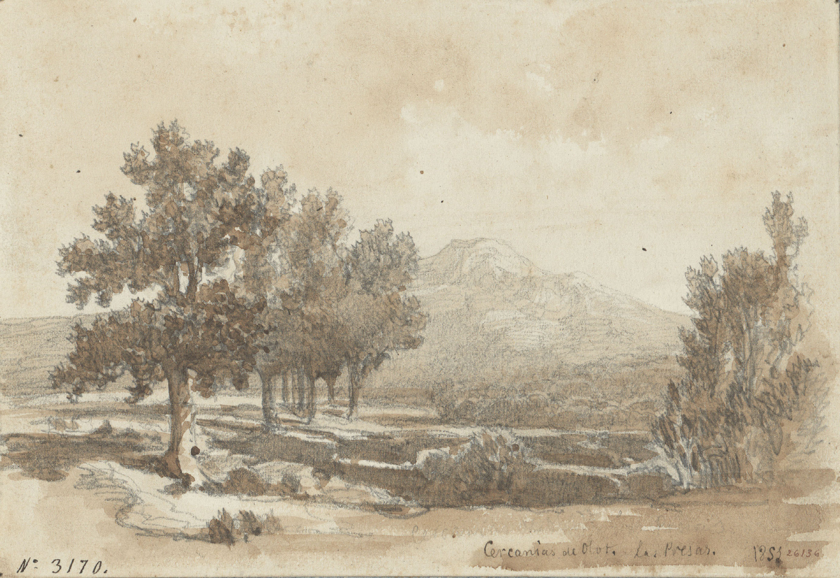 image for: Lluís Rigalt - Cercanías de Olot. Las Presas - 1851