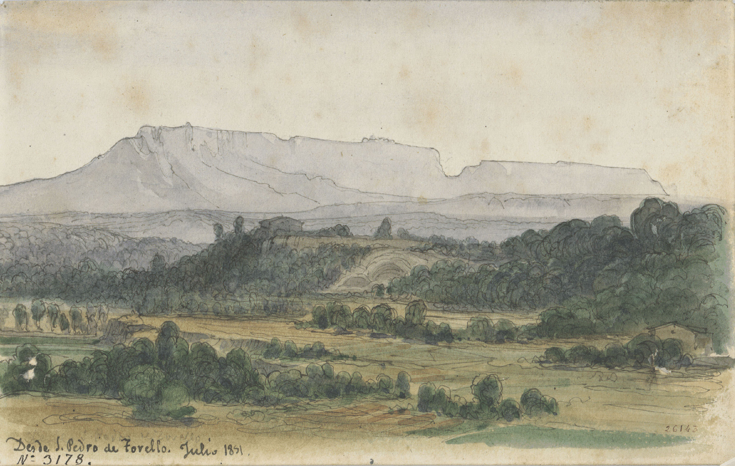 image for: Lluís Rigalt - Desde San Pedro de Torelló - Juliol de 1851