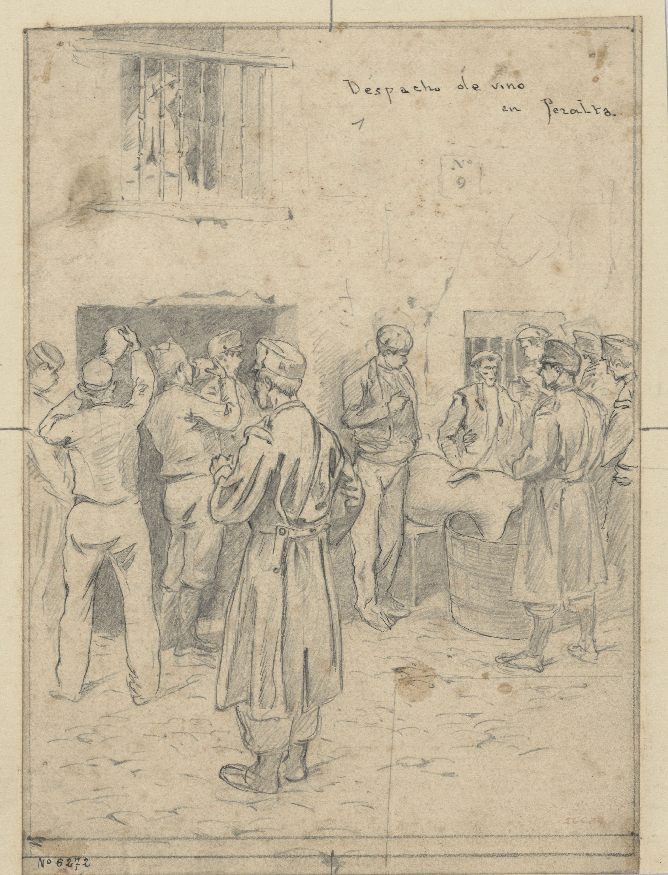 image for: Josep Lluís Pellicer - Despacho de vino en Peralta - 1875