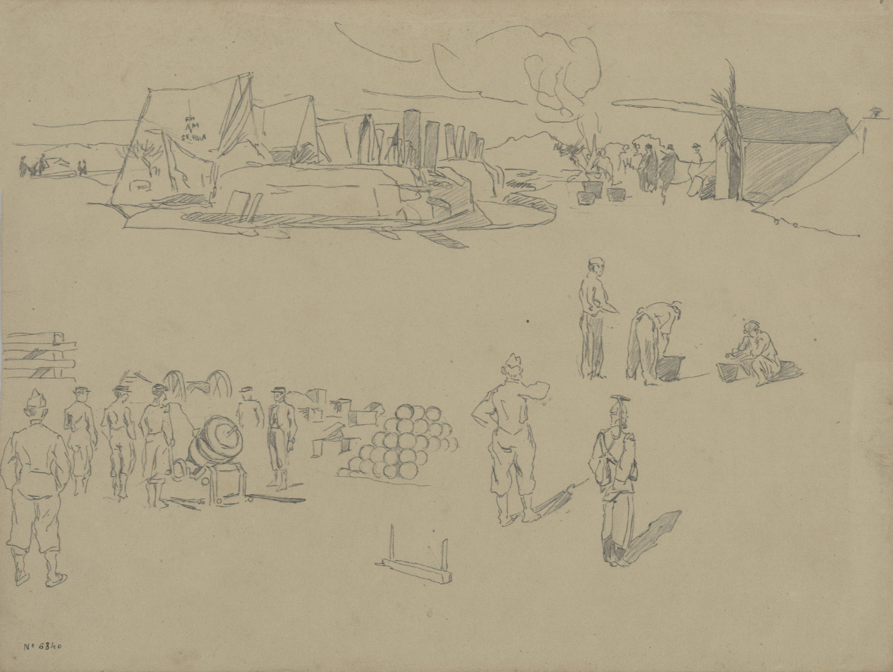 image for: Josep Lluís Pellicer - Campament militar i parc d&#039;artilleria - Cap a 1872-1876