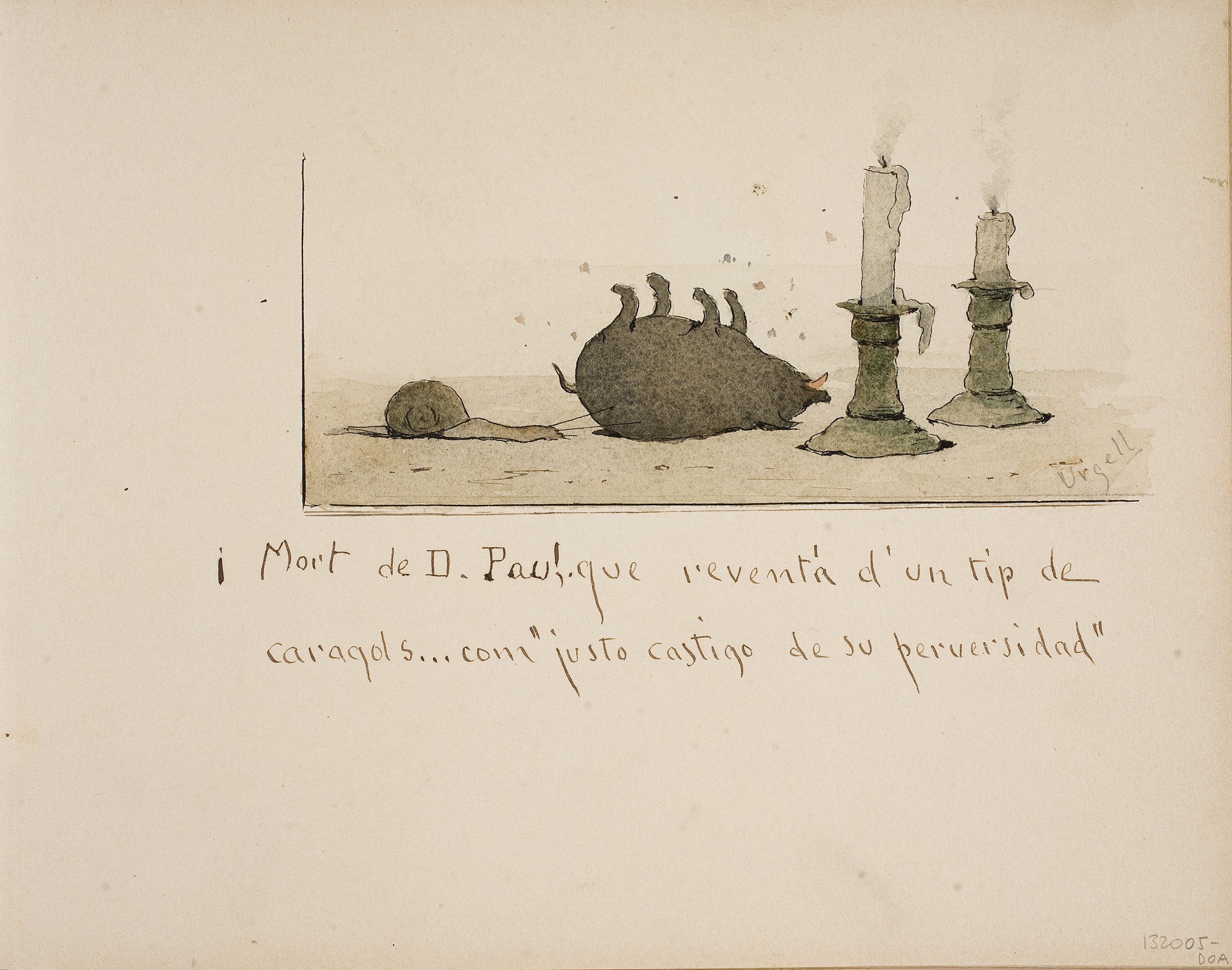 image for: Modest Urgell - ¡Mort de D. Pau! (anvers) / El «casero» (revers) - 1918