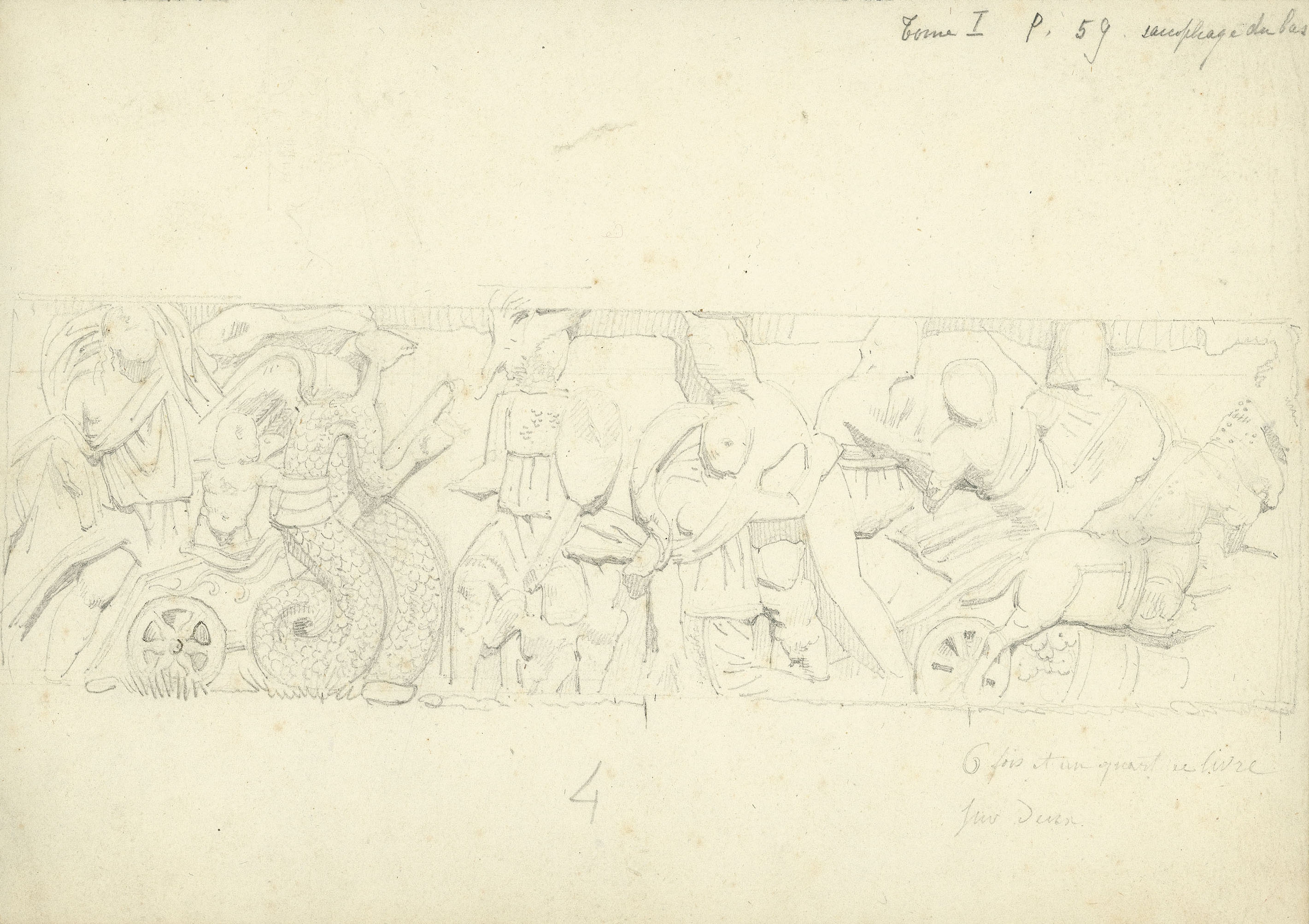 image for: Jacques Moulinier - Apunt d&#039;un fris trobat a Tarragona - Cap a 1801-1803