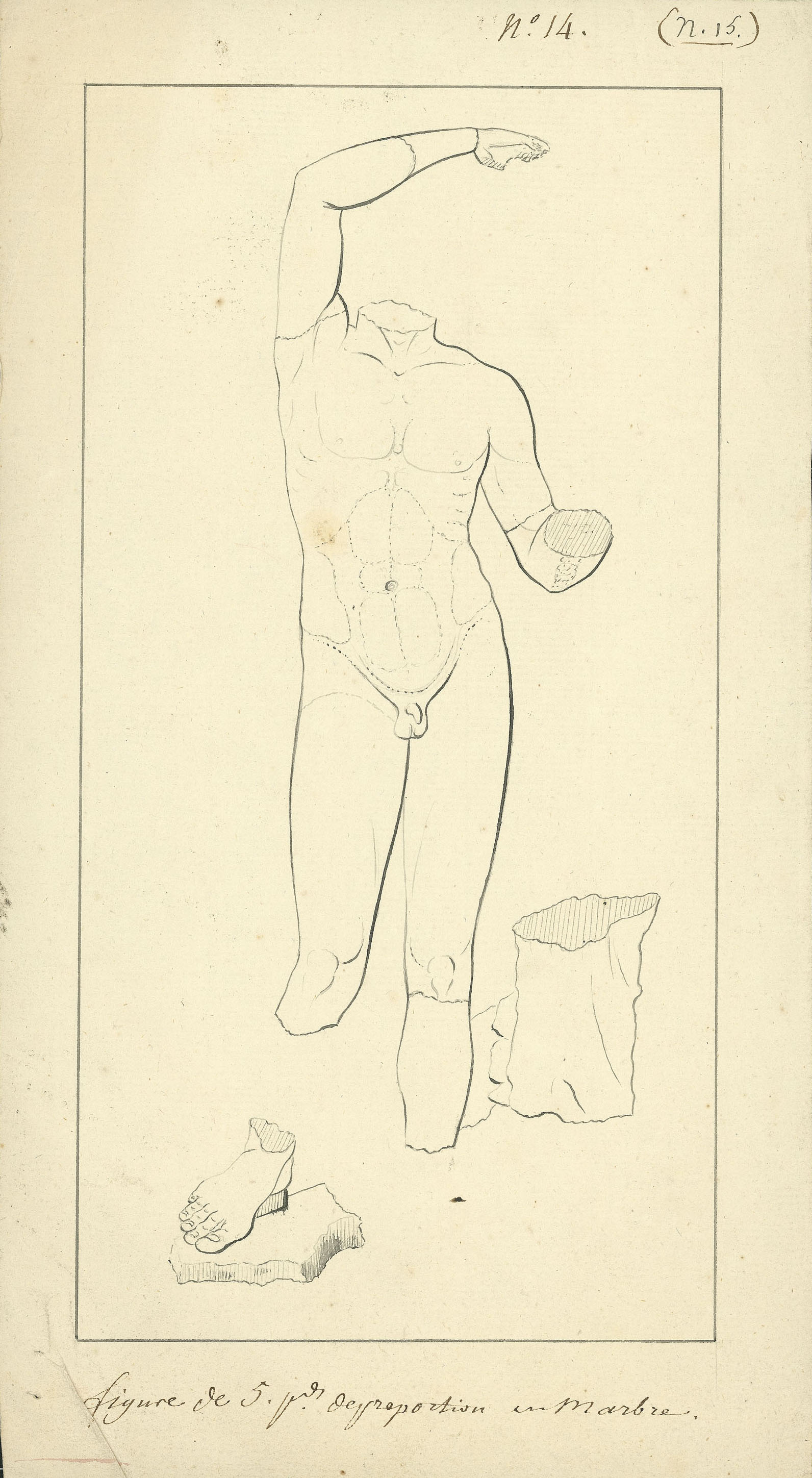 image for: Jacques Moulinier - Apunt d&#039;escultura trobada a Tarragona - Cap a 1801-1803